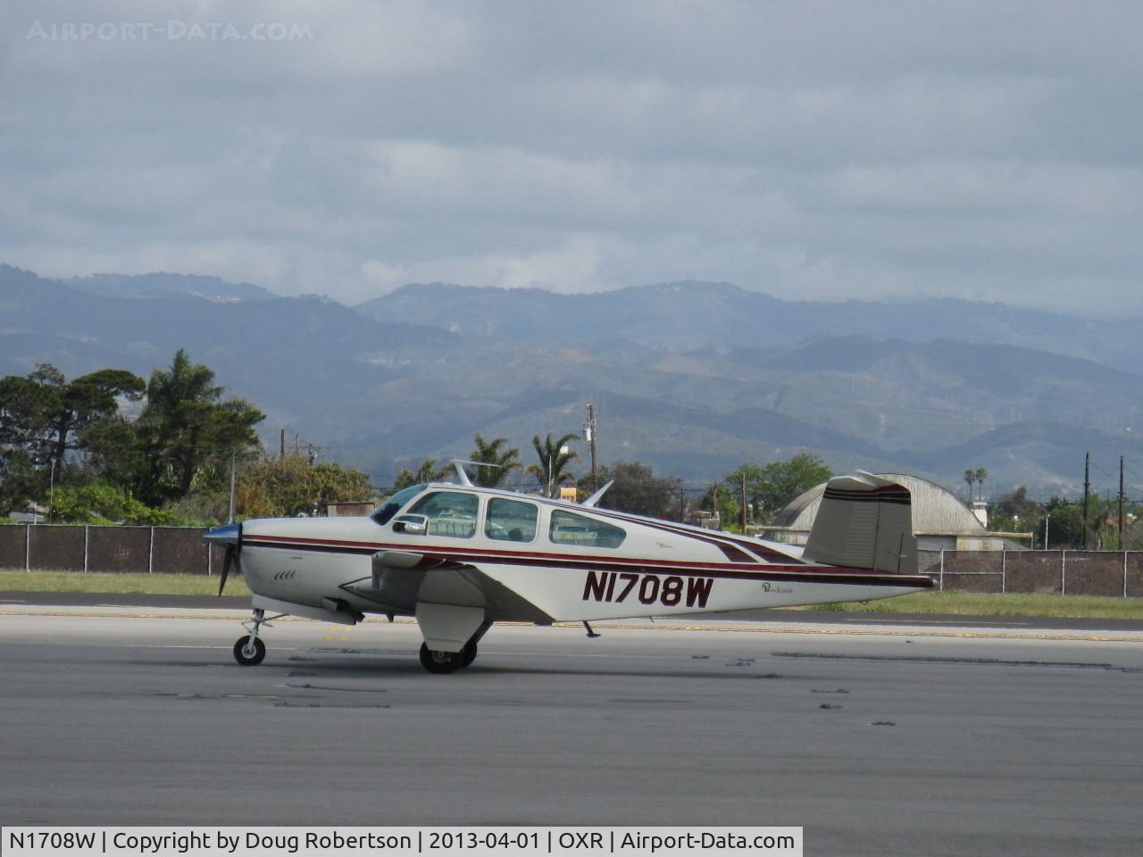 N1708W, 1964 Beech S35 Bonanza C/N D-7340, 1964 Beech S35 BONANZA, Continental IO-520-B 285 Hp, fuselage stretched 19 inches in S model, fastest Bonanza built to that time with max speed 212 mph.