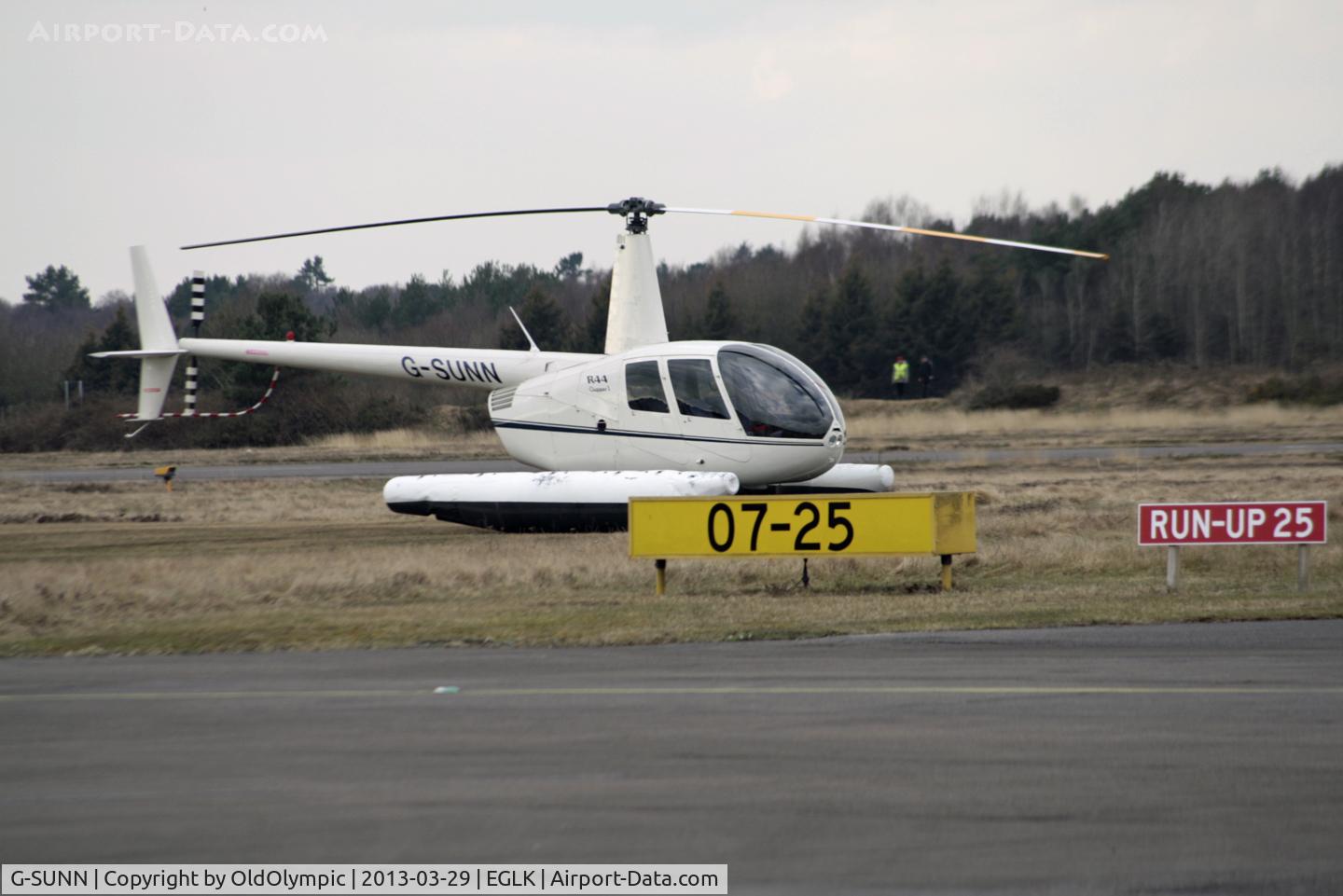 G-SUNN, 2004 Robinson R44 Clipper C/N 1367, Shortly before departure