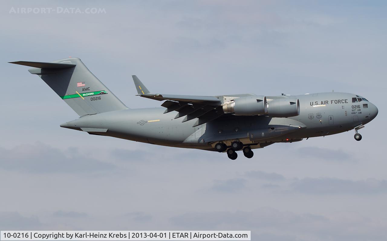10-0216, 2010 Boeing C-17A Globemaster III C/N P-216, P-216