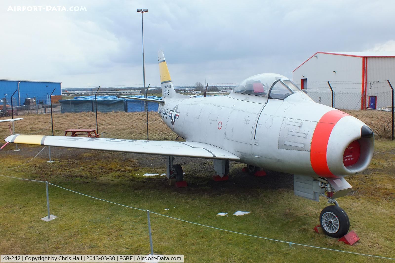 48-242, North American F-86A-5-NA Sabre C/N 151-43611, preserved at the Midland Air Museum