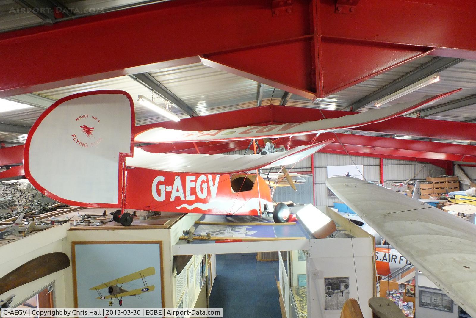 G-AEGV, Mignet HM.14 Pou-du-Ciel C/N EMAC1, preserved at the Midland Air Museum
