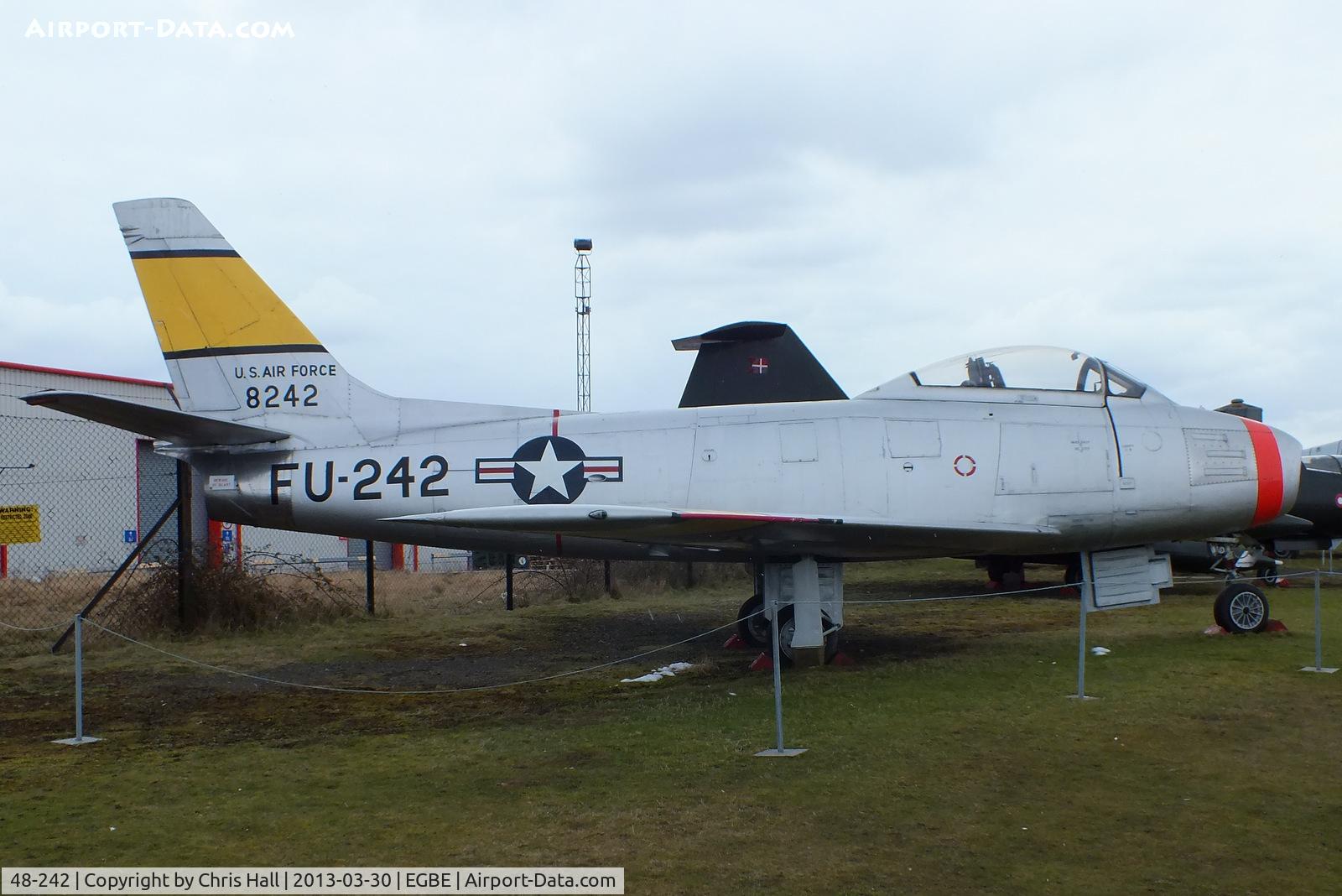 48-242, North American F-86A-5-NA Sabre C/N 151-43611, preserved at the Midland Air Museum