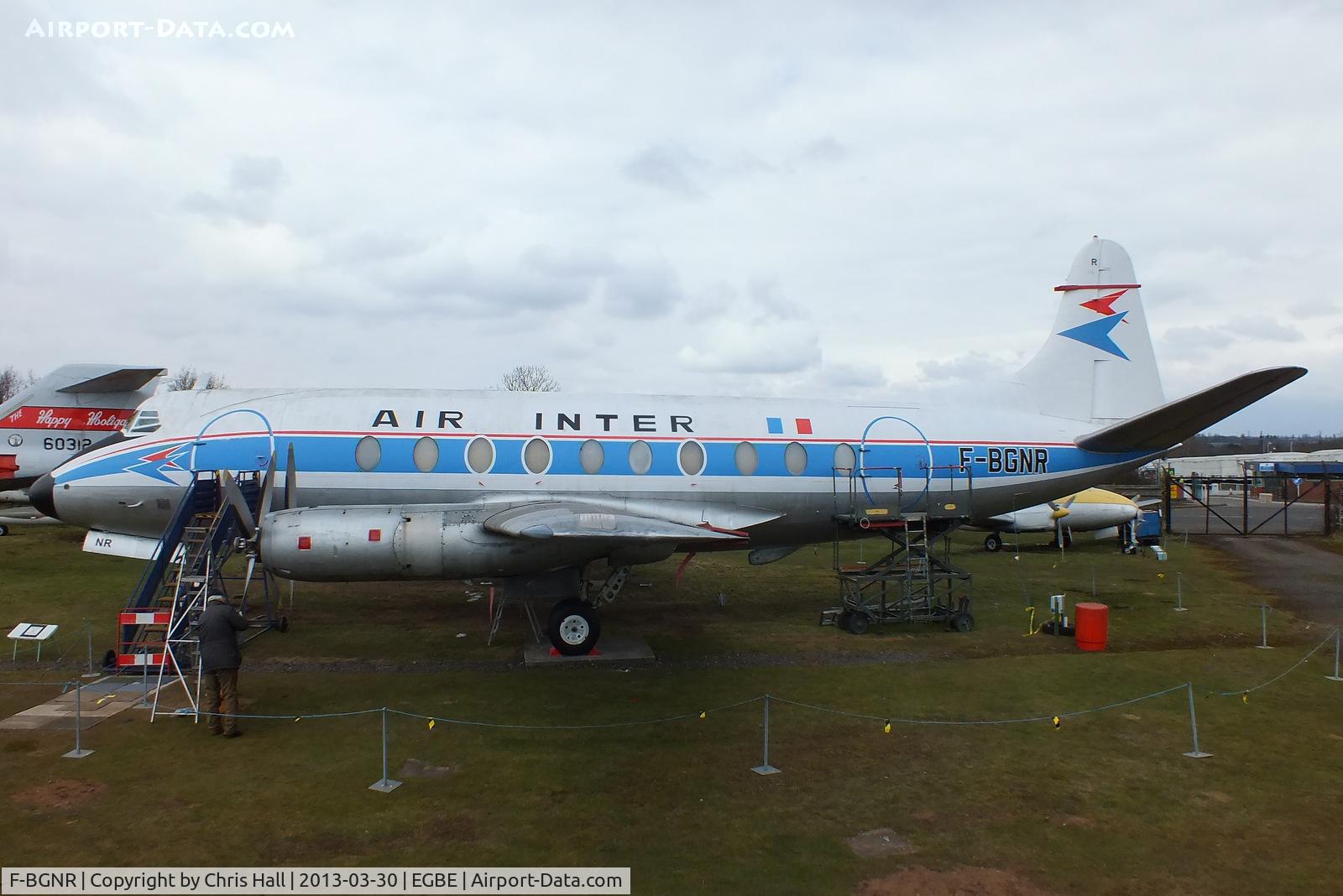 F-BGNR, 1954 Vickers Viscount 708 C/N 35, preserved at the Midland Air Museum