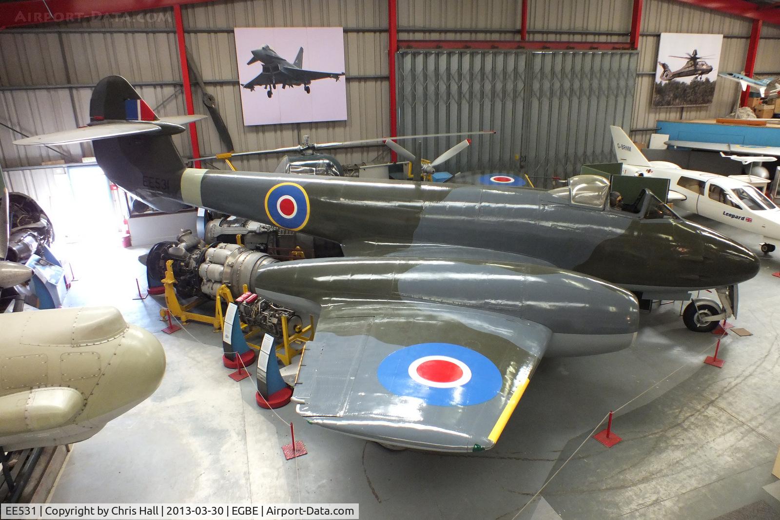 EE531, 1944 Gloster Meteor F.4 C/N Not found EE531, preserved at the Midland Air Museum