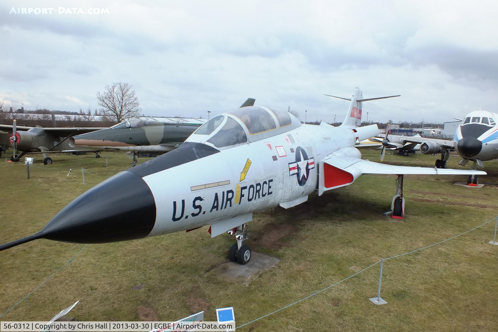 56-0312, 1956 McDonnell F-101B Voodoo C/N 408, preserved at the Midland Air Museum