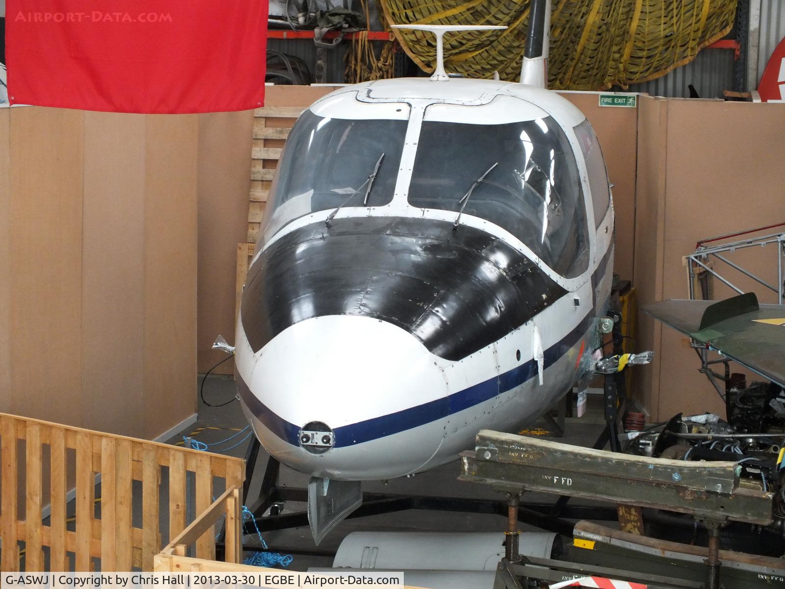 G-ASWJ, 1965 Beagle B-206 Series 1 C/N B009, previously on loan to the Southampton University, now back at the Midland Air Museum and stored at the back of the Robin hangar