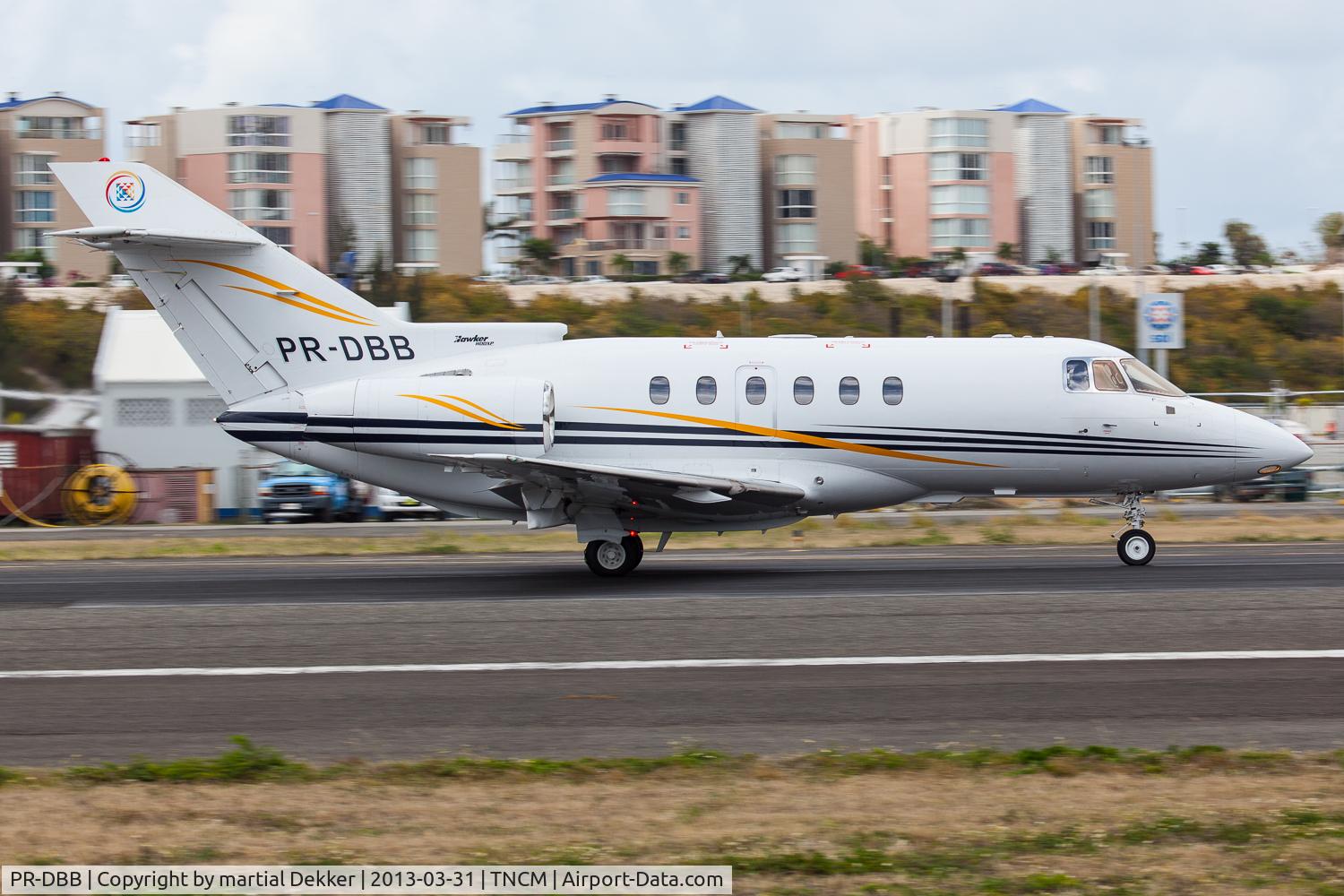 PR-DBB, British Aerospace BAe.125-800B/XP C/N 258284, landing SXM