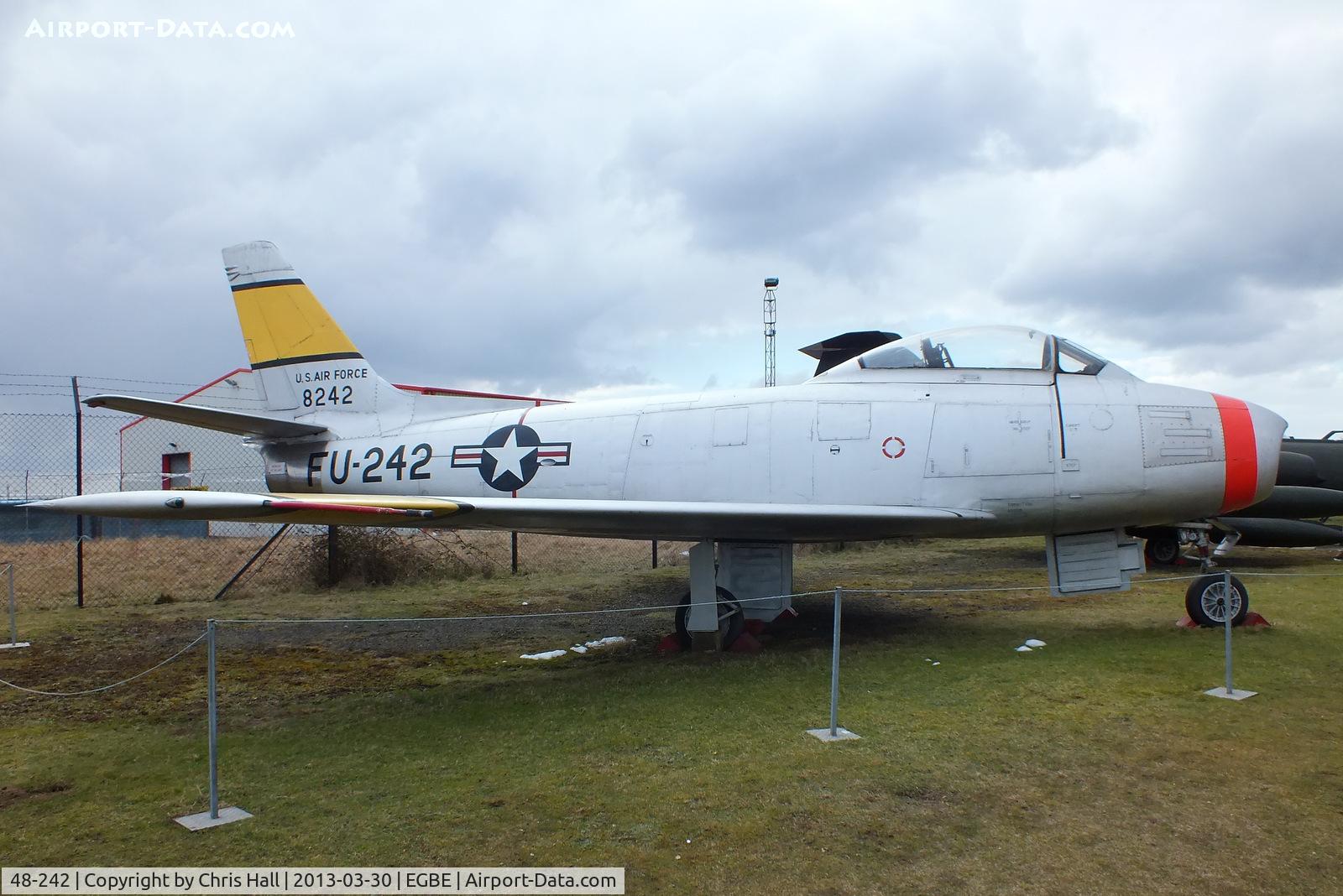 48-242, North American F-86A-5-NA Sabre C/N 151-43611, preserved at the Midland Air Museum