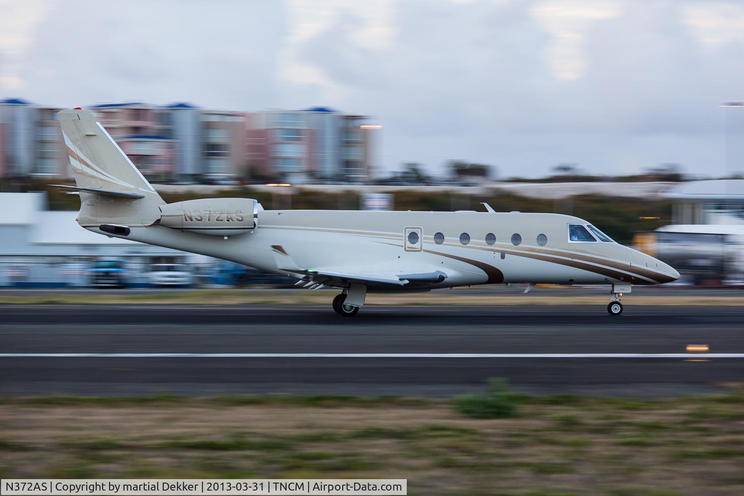 N372AS, Israel Aerospace Industries Gulfstream G150 C/N 281, take off SXM