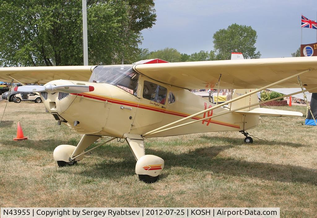 N43955, 1946 Taylorcraft BC12-D C/N 7614, AirVenture 2012