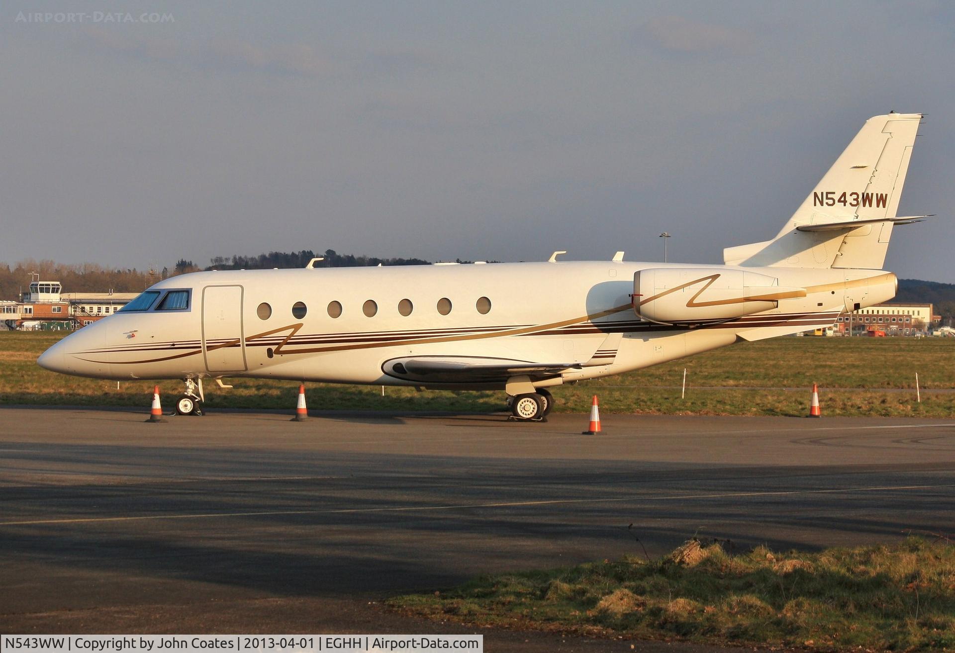 N543WW, 2008 Israel Aerospace Industries Gulfstream 200 C/N 213, Parked in the evening sun at Sigs.