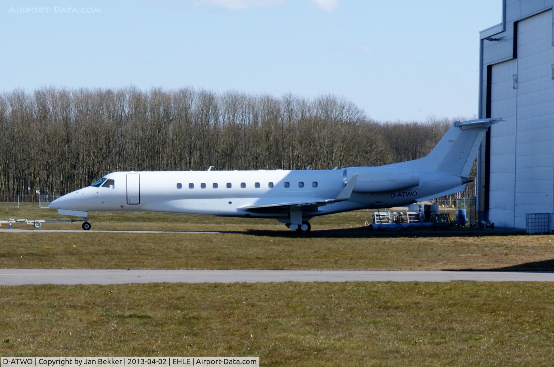 D-ATWO, 2007 Embraer EMB-135BJ Legacy C/N 14501010, In front of Qaps, now in a totally white outfit