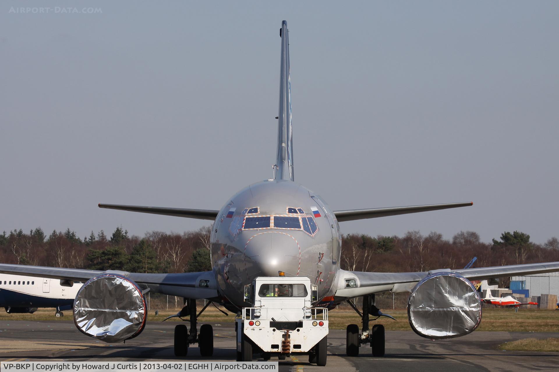 VP-BKP, 1991 Boeing 737-59D C/N 25065, Ex Nordavia, being towed back to the European apron.
