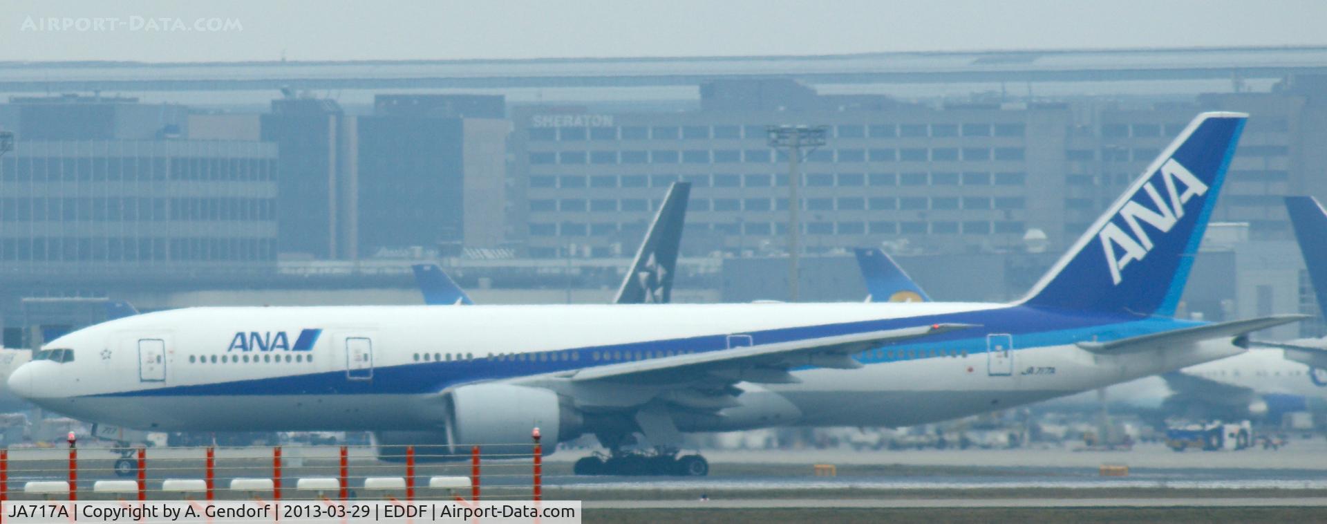 JA717A, 2006 Boeing 777-281/ER C/N 33415, ANA, seen here waiting for take off clearence at Frankfurt Int´l (EDDF)