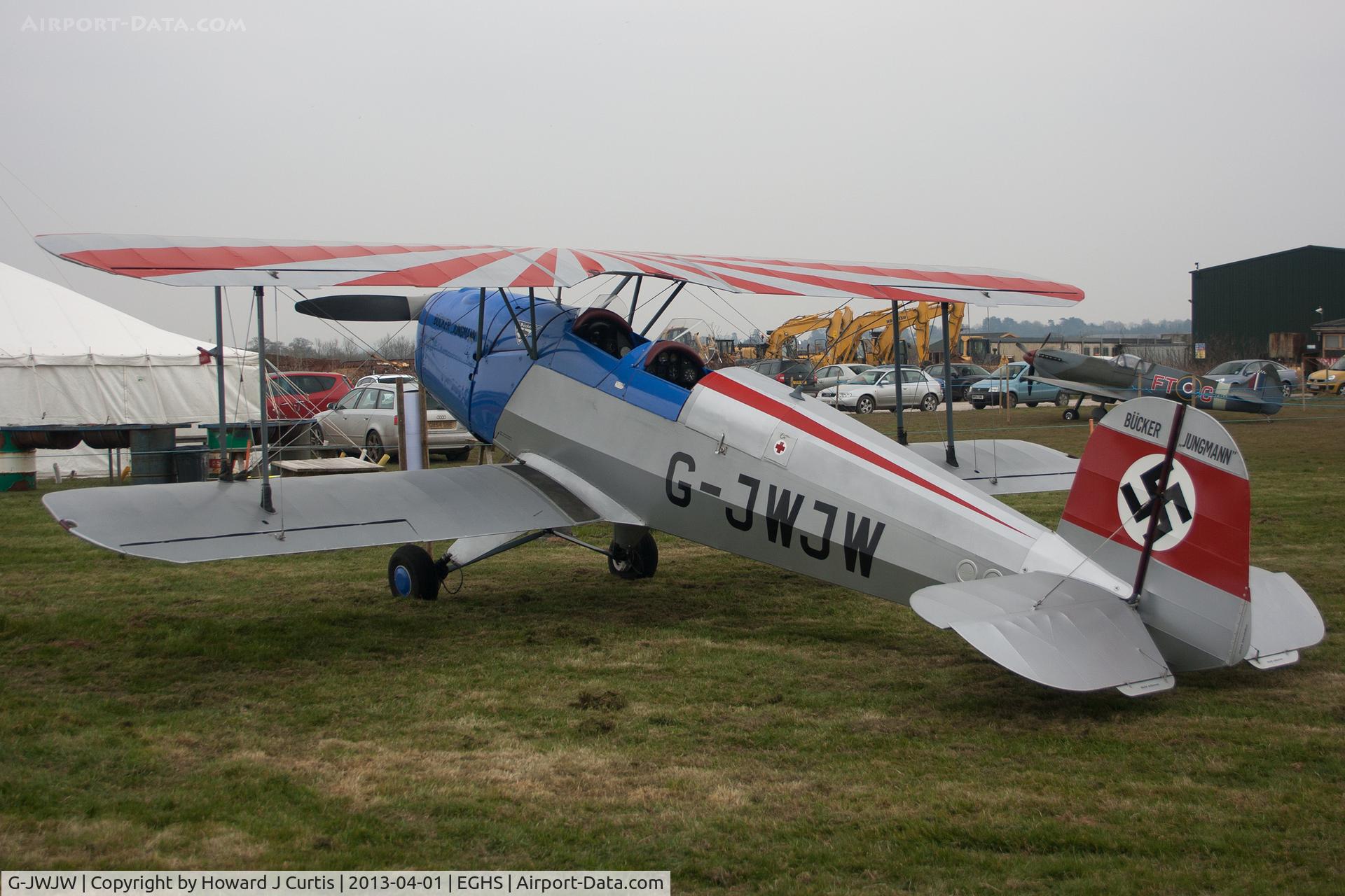 G-JWJW, 1957 CASA 1-131E Jungmann C/N 419, At the LAA fly-in and HMS Dipper 70th Anniversary event.