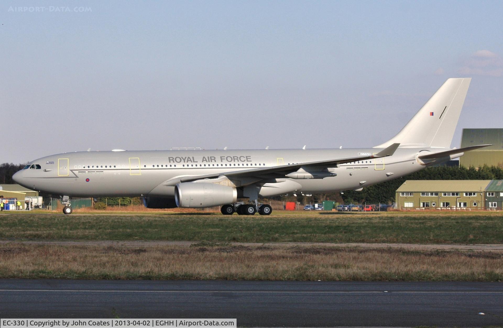 EC-330, 2011 Airbus KC3 Voyager (A330-243MRTT) C/N 1275, Taxiing back to Cobham upon returning from Manchester paintshop. Now in RAF livery with (ZZ)332 on nosewheel door