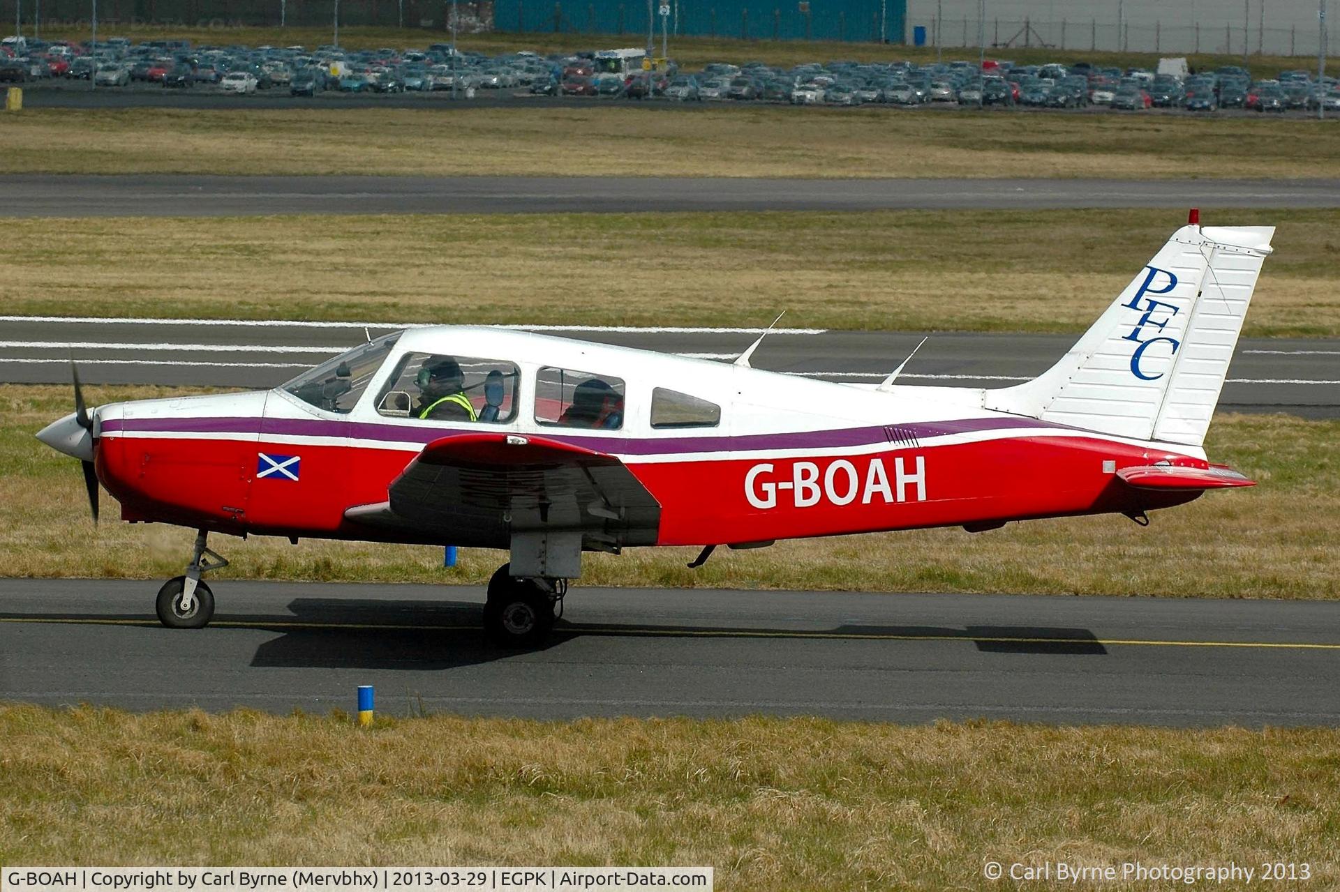 G-BOAH, 1984 Piper PA-28-161 C/N 28-8416030, Taken from 'The Mound'.