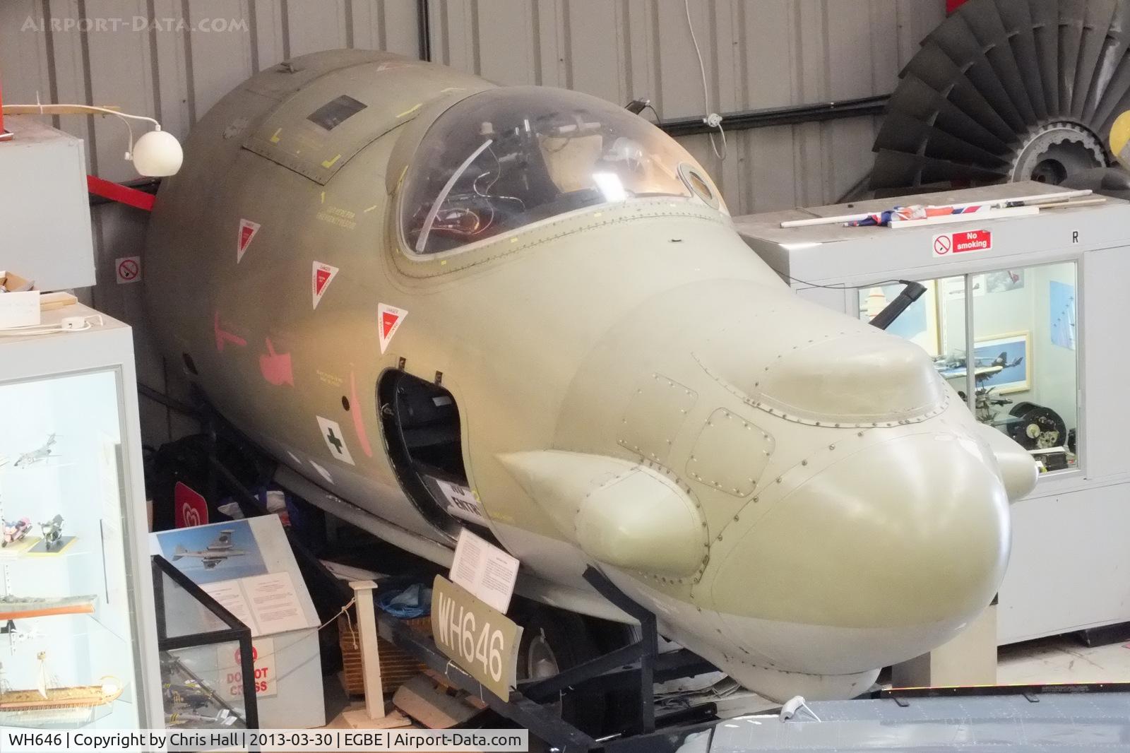 WH646, English Electric Canberra T.17A C/N EEP71118, nose section preserved at the Midland Air Museum