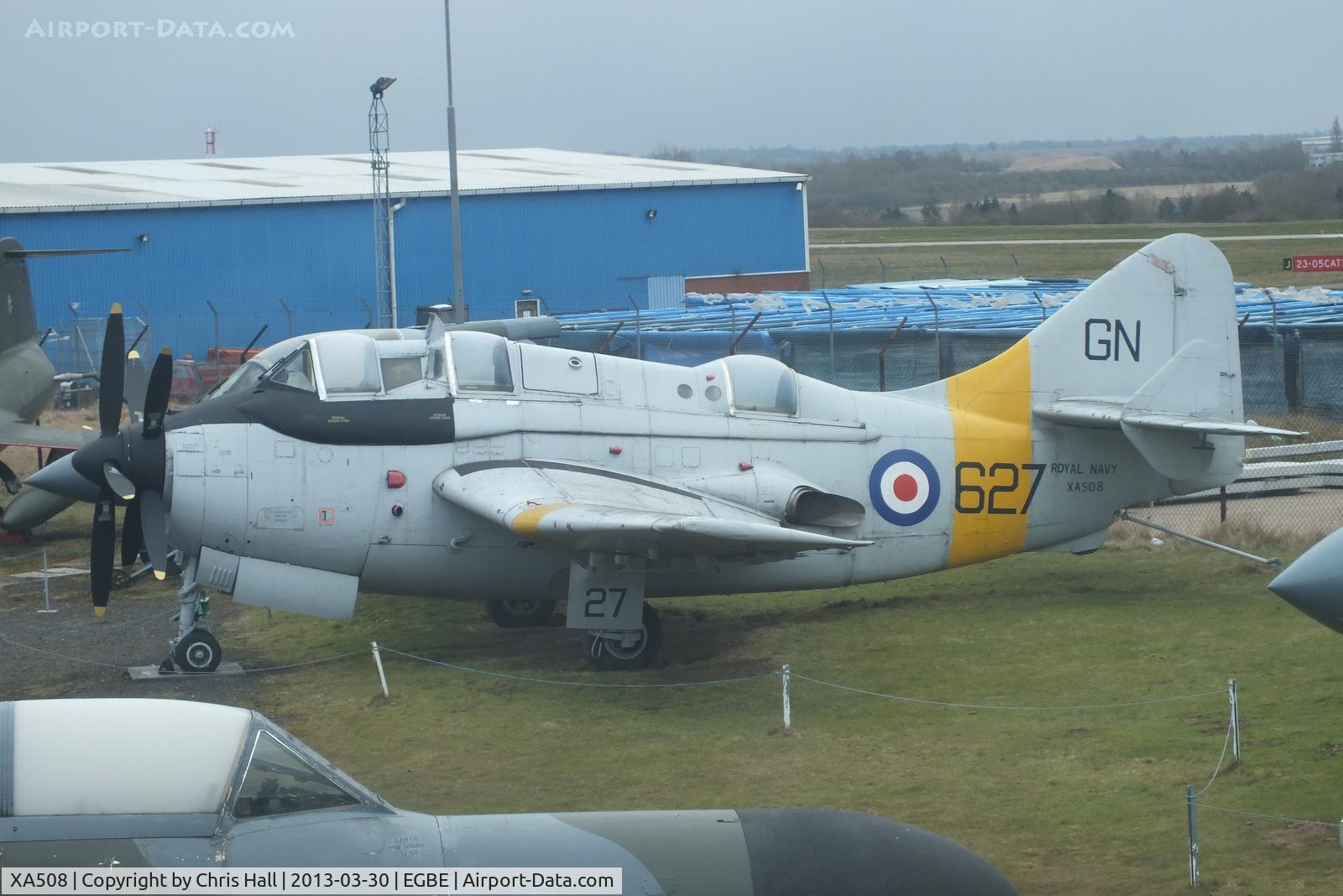 XA508, 1955 Fairey Gannet T.2 C/N F9327, preserved at the Midland Air Museum