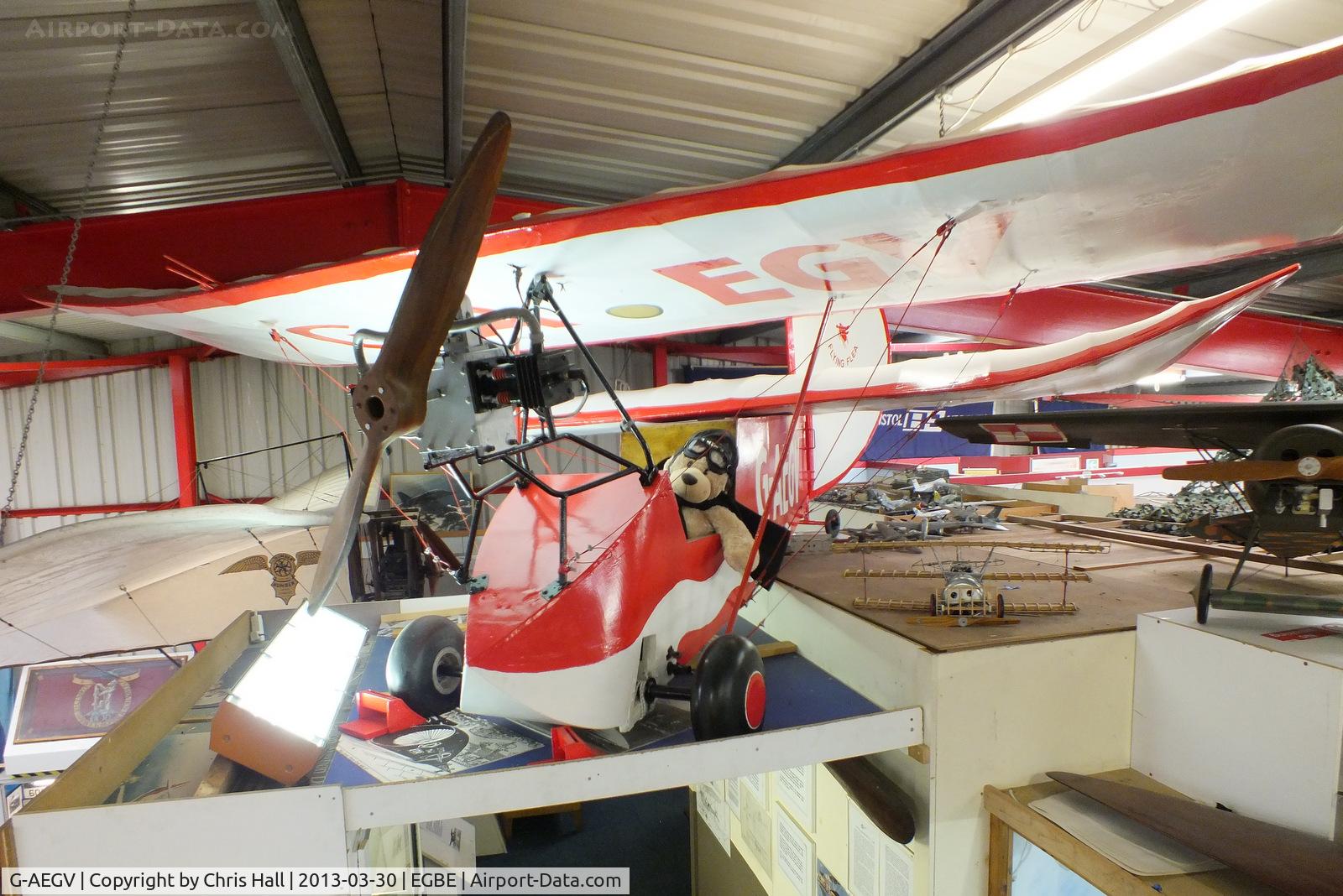 G-AEGV, Mignet HM.14 Pou-du-Ciel C/N EMAC1, preserved at the Midland Air Museum
