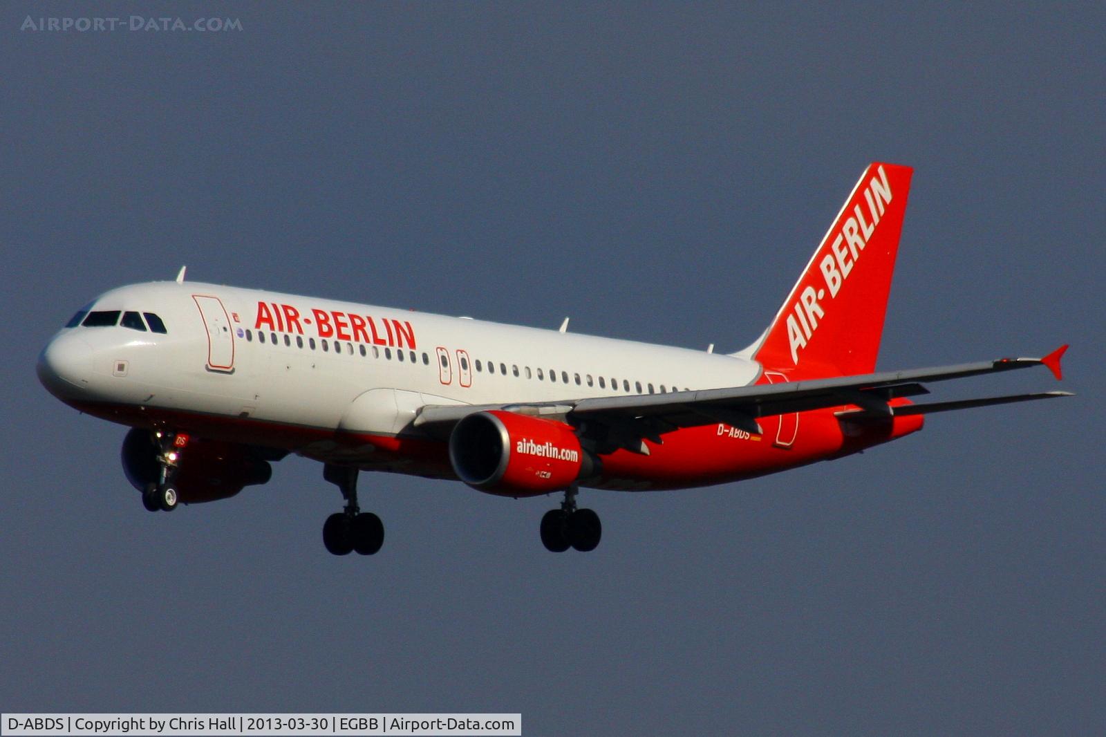 D-ABDS, 2007 Airbus A320-214 C/N 3289, Air Berlin