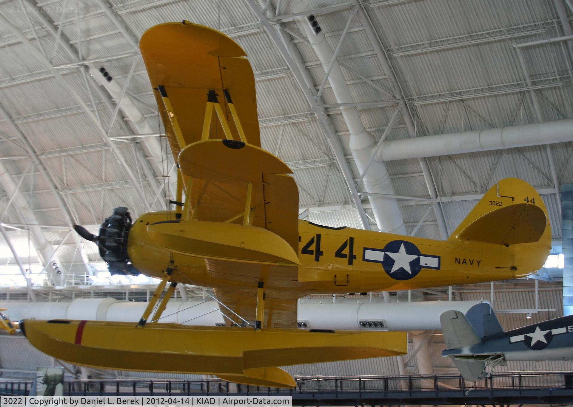 3022, 1941 Naval Aircraft Factory N3N-3 C/N Not found 3022, Unusual to see one of these with floats!