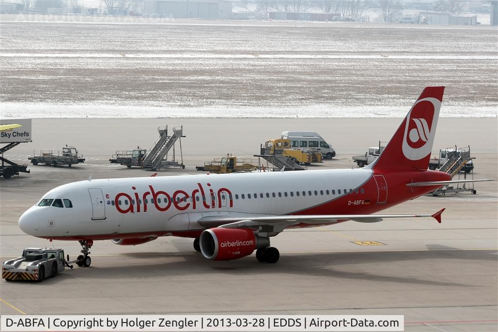D-ABFA, 2009 Airbus A320-214 C/N 4101, Getting pushed back for a ride to Catania/Sicily as flight AB8888.