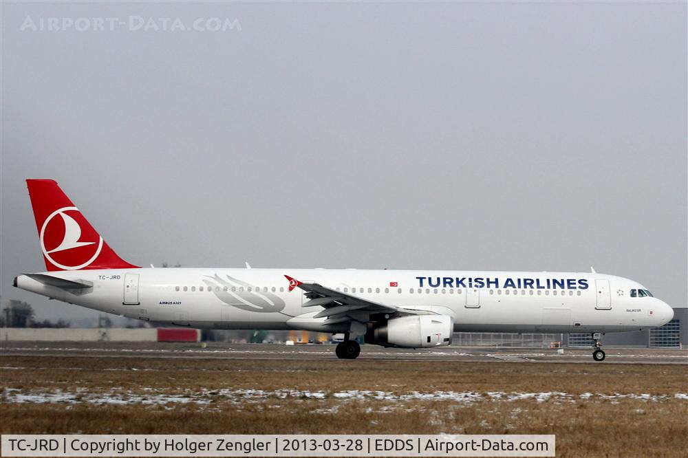 TC-JRD, 2007 Airbus A321-231 C/N 3015, Flight TK 1702 to IST is leaving STR on rwy 07.....