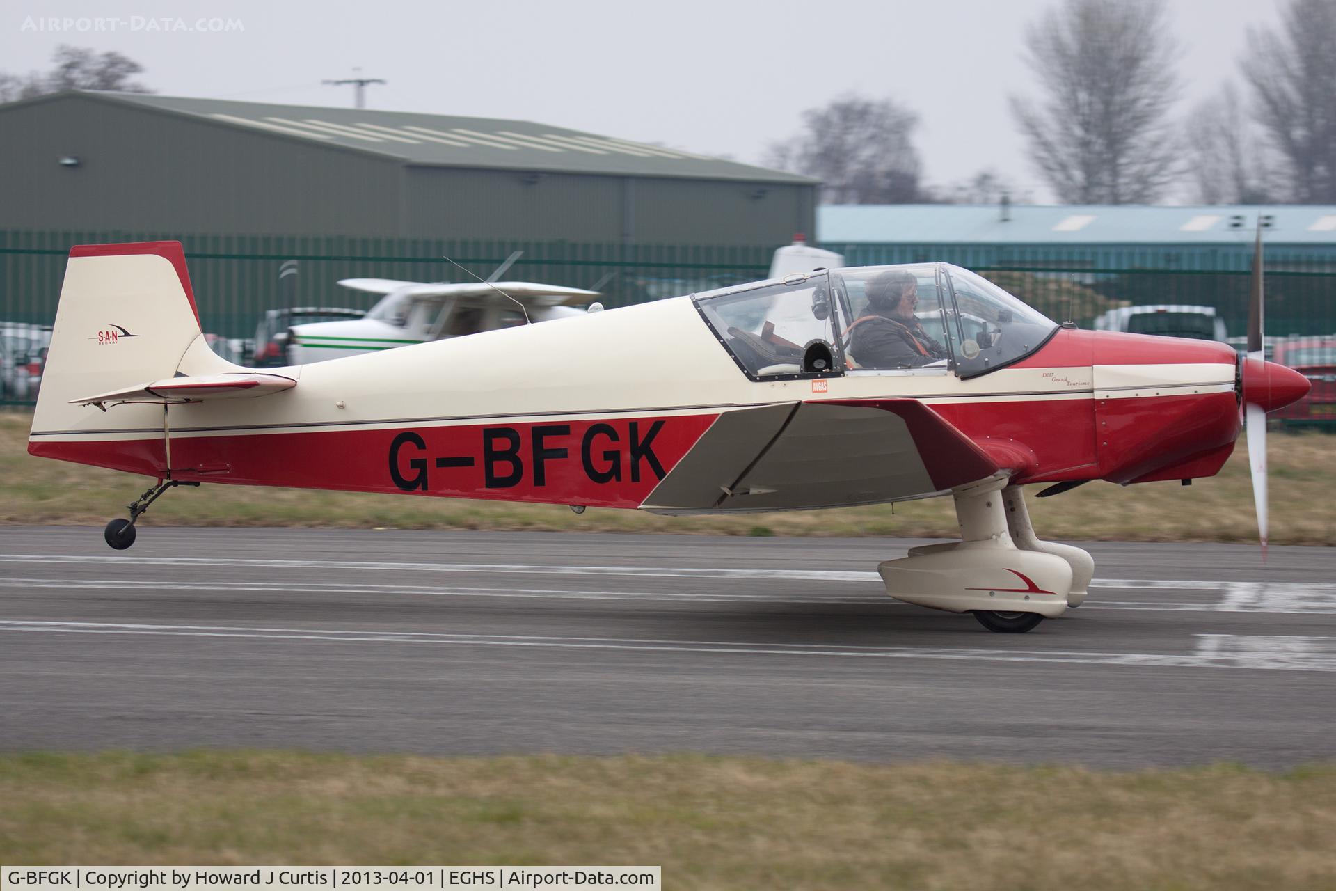 G-BFGK, 1957 SAN Jodel D-117 Grand Tourisme C/N 644, At the LAA Fly-In and HMS Dipper 70th Anniversary Event. Privately owned.