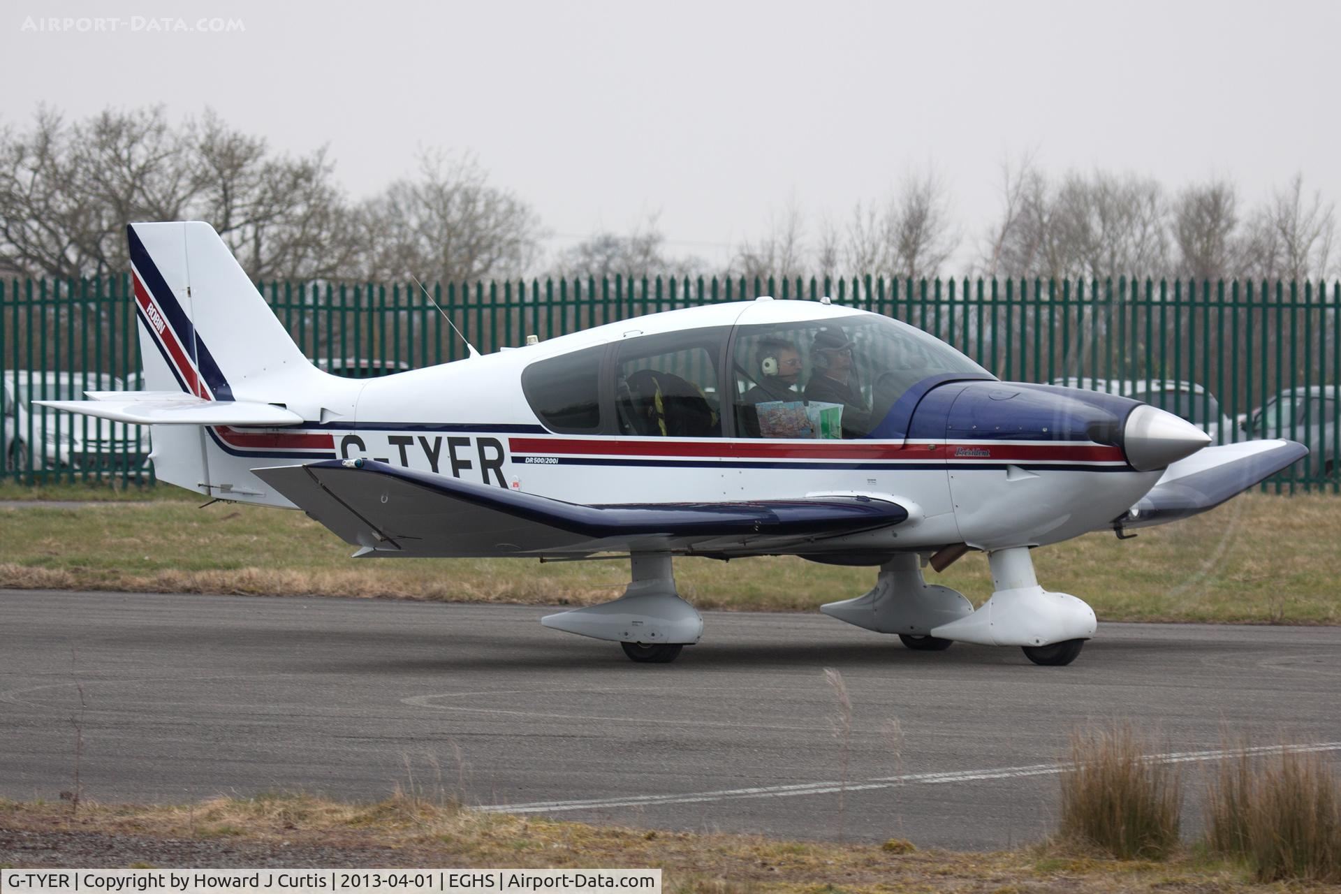 G-TYER, 2000 Robin DR-400-500 President C/N 21, At the LAA Fly-In and HMS Dipper 70th Anniversary Event. Privately owned.