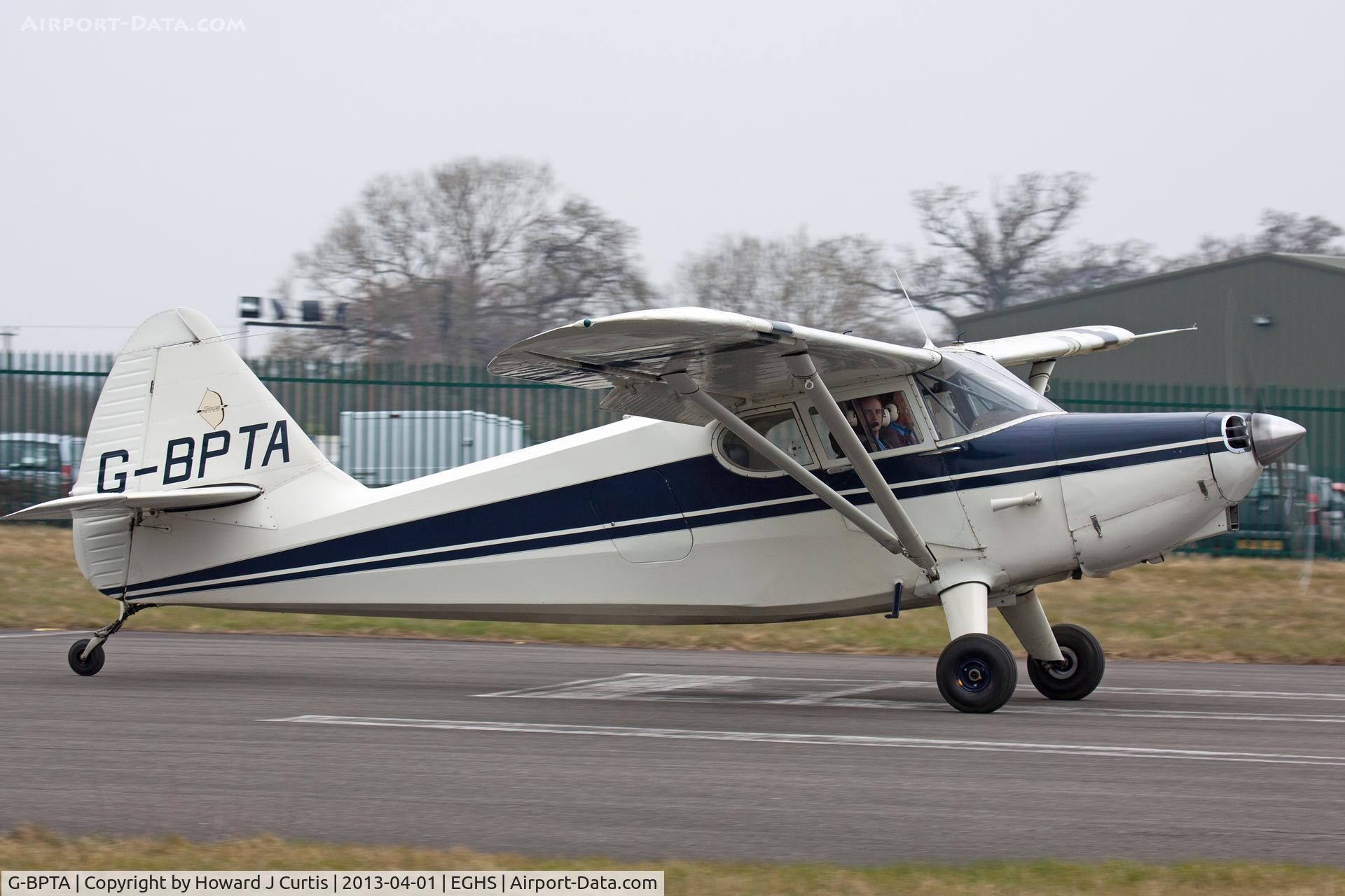 G-BPTA, 1947 Stinson 108-2 Voyager C/N 108-3429, At the LAA Fly-In and HMS Dipper 70th Anniversary Event. Privately owned.