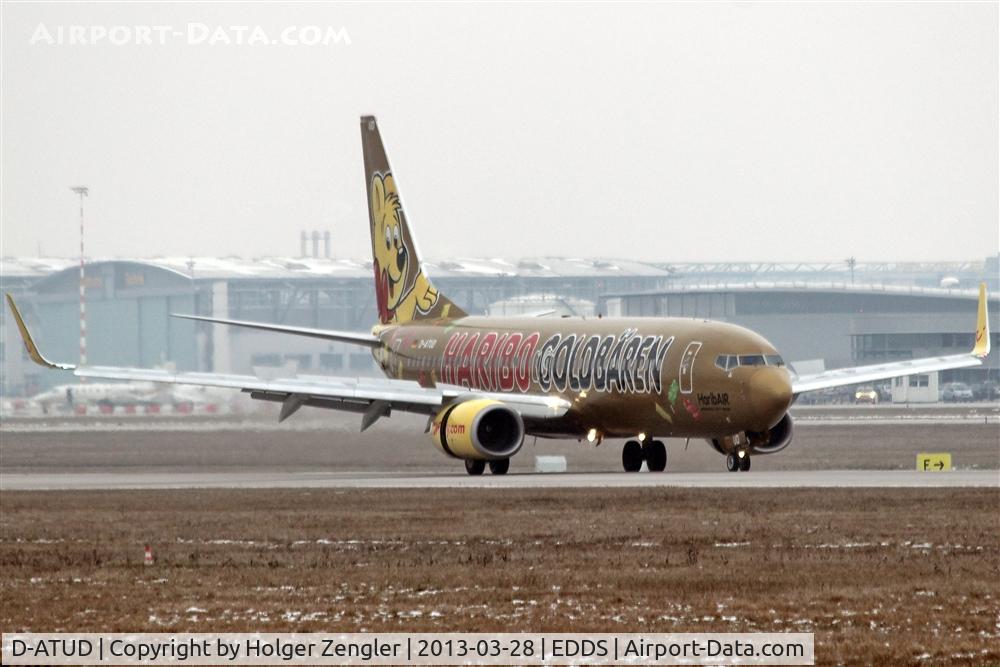 D-ATUD, 2006 Boeing 737-8K5 C/N 34685, Flight X3 2714 from PMI with special sweet livery on rwy 07...