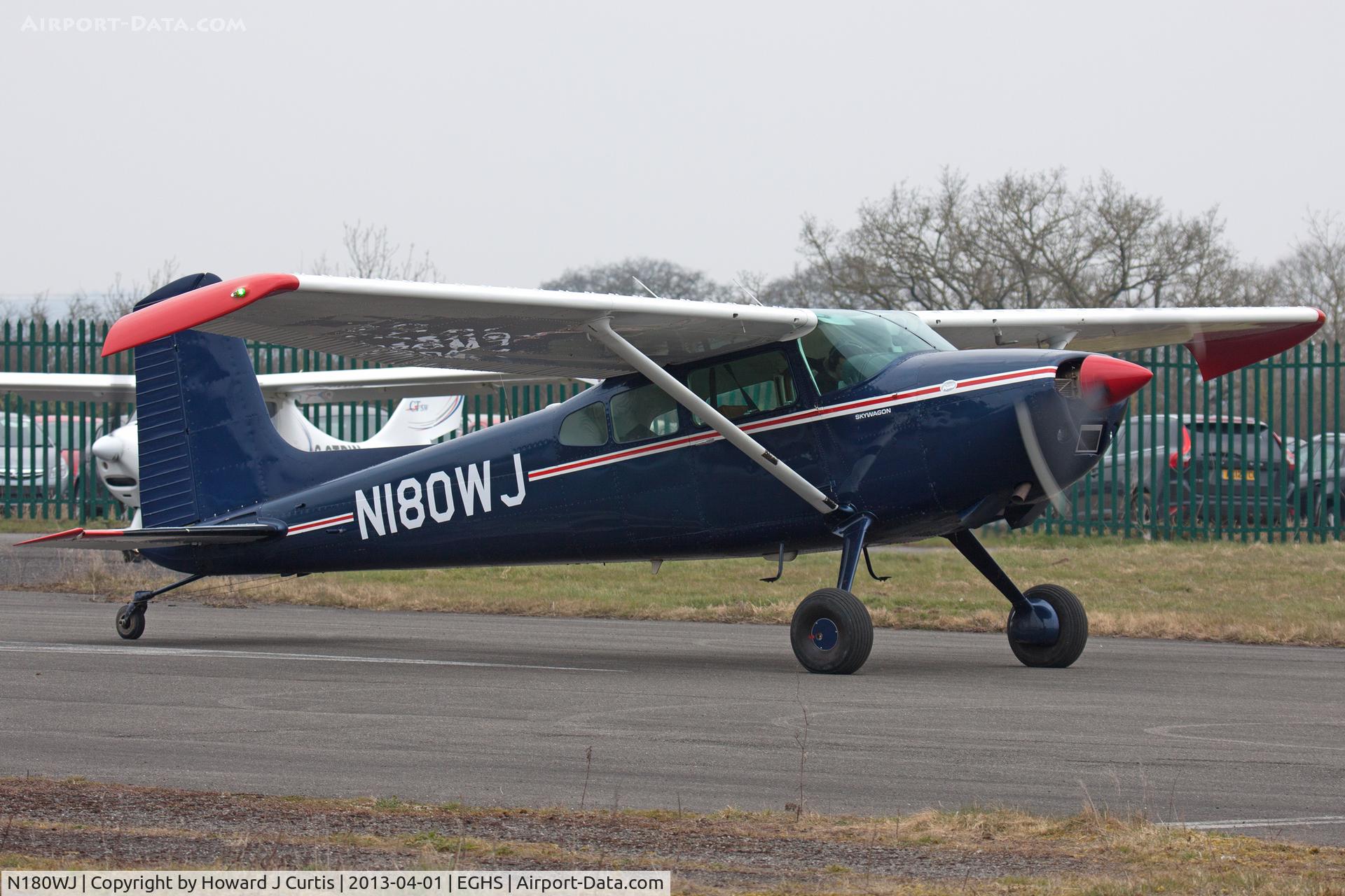 N180WJ, 1977 Cessna 180K Skywagon C/N 18052873, At the LAA Fly-In and HMS Dipper 70th Anniversary Event. Privately owned.