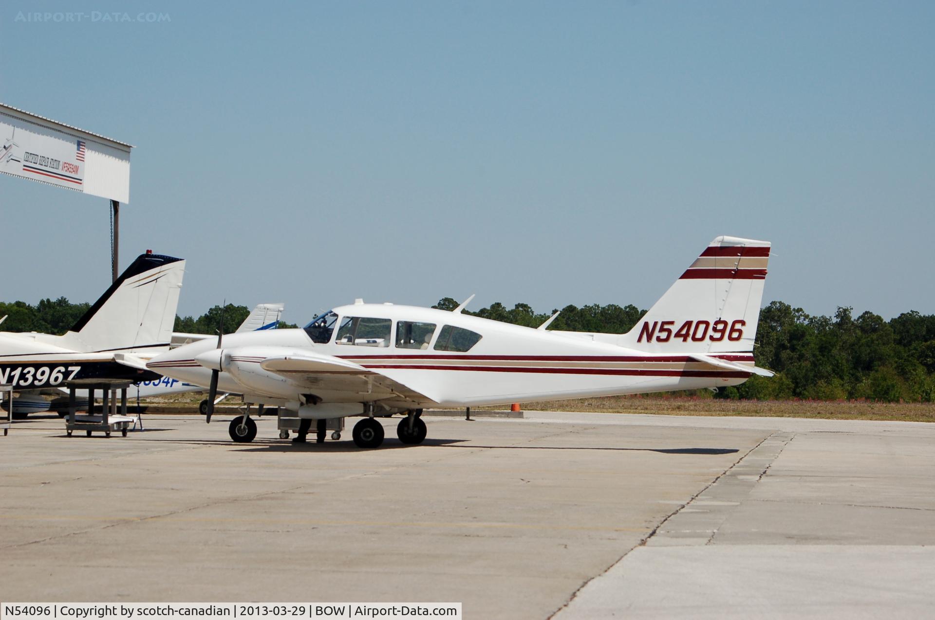 N54096, 1974 Piper PA-23-250 C/N 27-7405407, 1974 Piper PA-23-250, at Bartow Municipal Airport, Bartow, FL