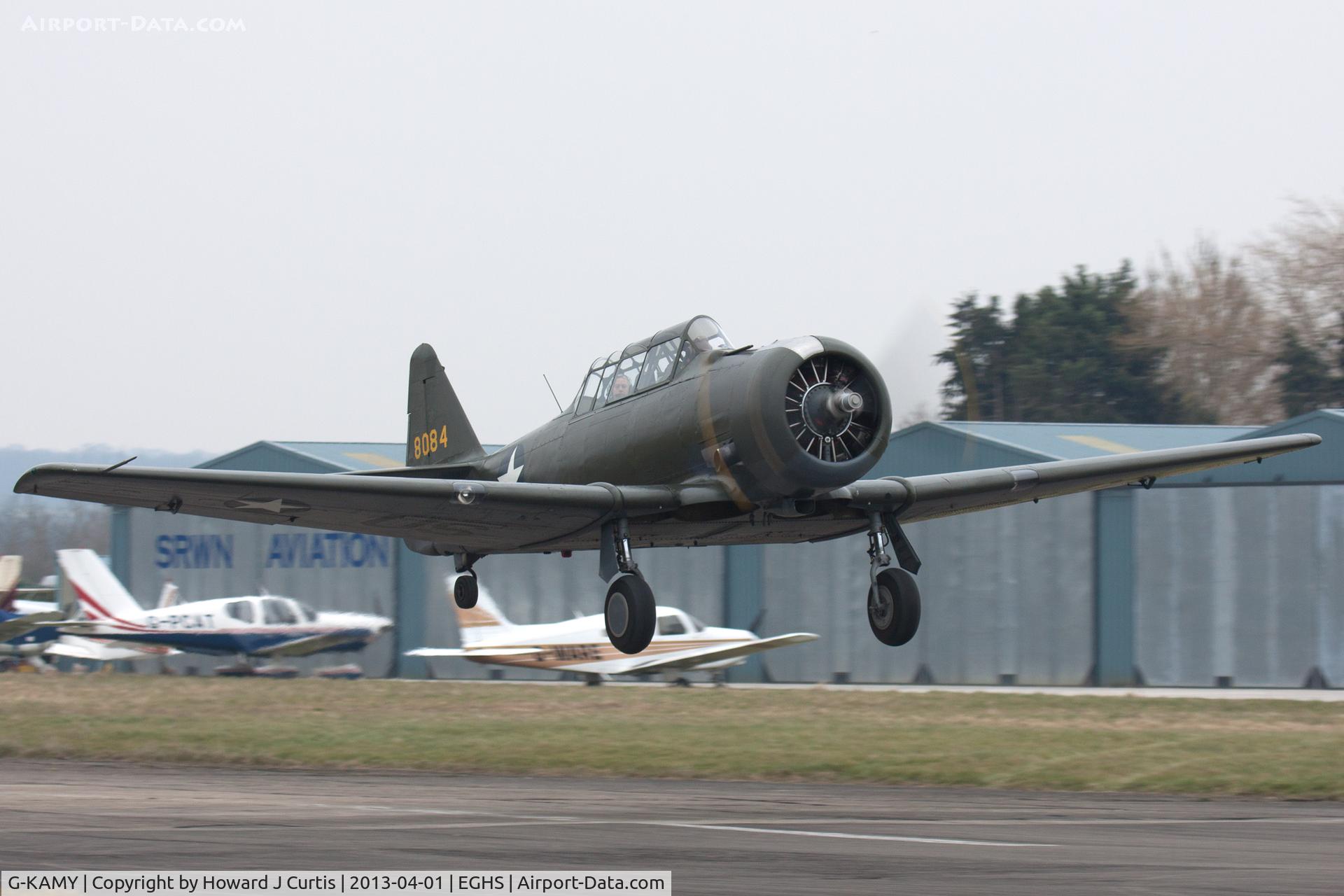 G-KAMY, North American AT-6D Harvard III C/N 88-16849 (42-85068), At the LAA Fly-In and HMS Dipper 70th Anniversary Event. Privately owned. Painted in US marks as 8084.