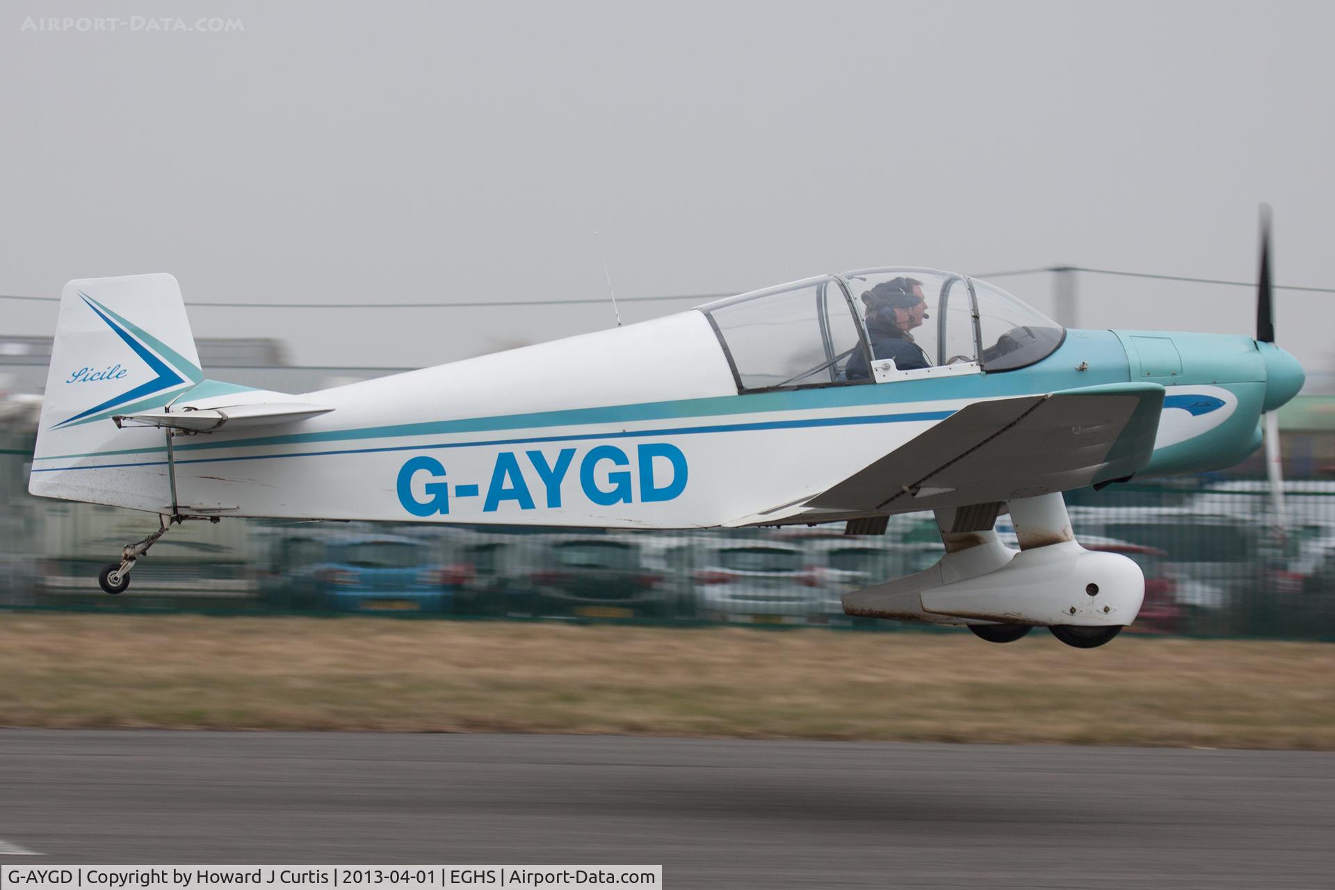 G-AYGD, 1963 CEA Jodel DR1050 Sicile C/N 515, At the LAA Fly-In and HMS Dipper 70th Anniversary Event. Privately owned.