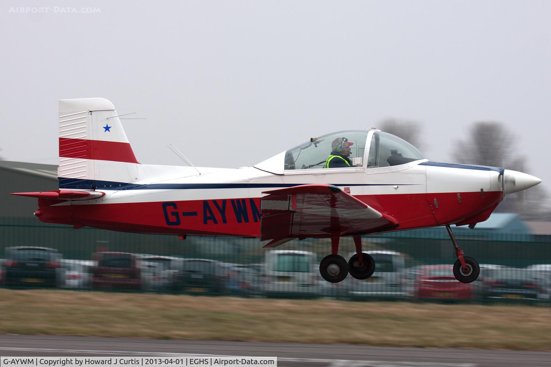 G-AYWM, 1971 AESL Glos-Airtourer Super 150/T6 C/N A534, At the LAA Fly-In and HMS Dipper 70th Anniversary Event. Privately owned.