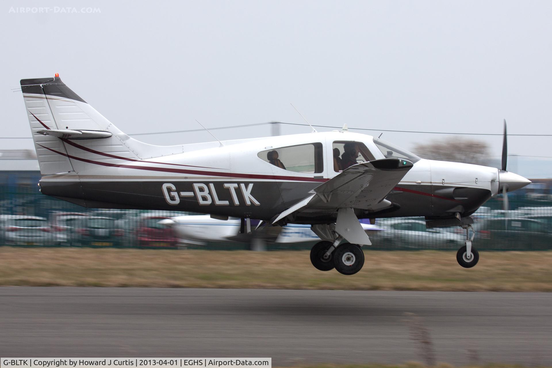 G-BLTK, 1976 Rockwell Commander 112TC C/N 13106, At the LAA Fly-In and HMS Dipper 70th Anniversary Event. Privately owned.
