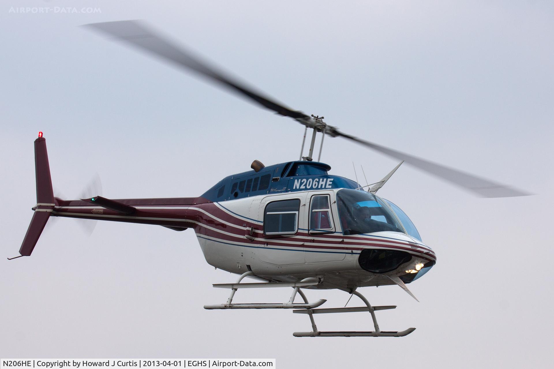 N206HE, 1979 Bell 206B JetRanger III C/N 2880, At the LAA Fly-In and HMS Dipper 70th Anniversary Event. Privately owned.