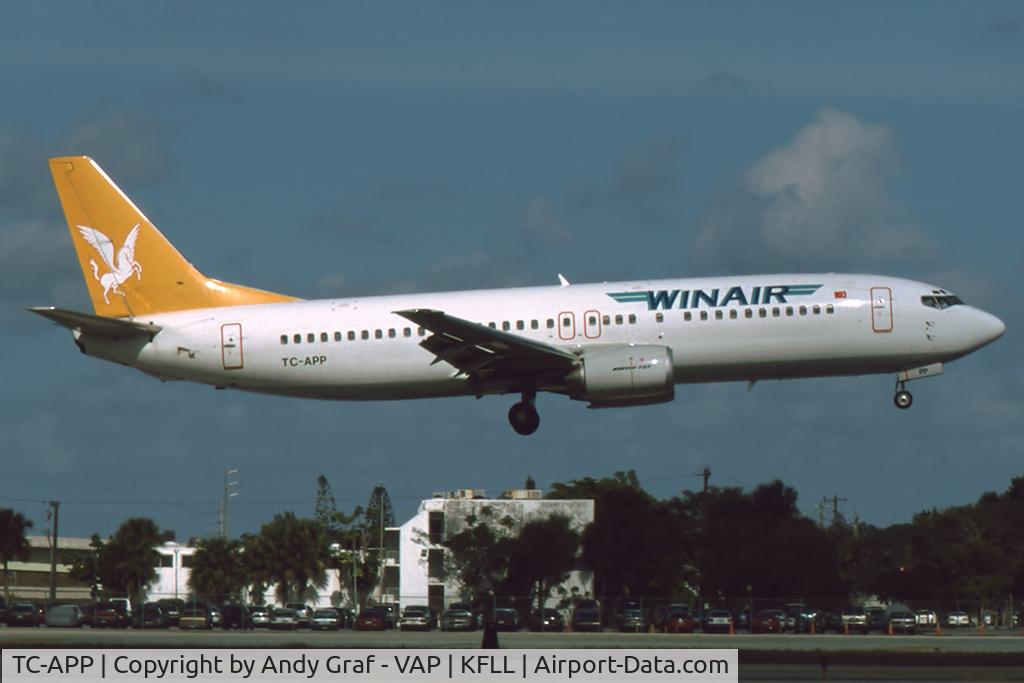 TC-APP, 1998 Boeing 737-4Q8 C/N 28202, Winair 737-400