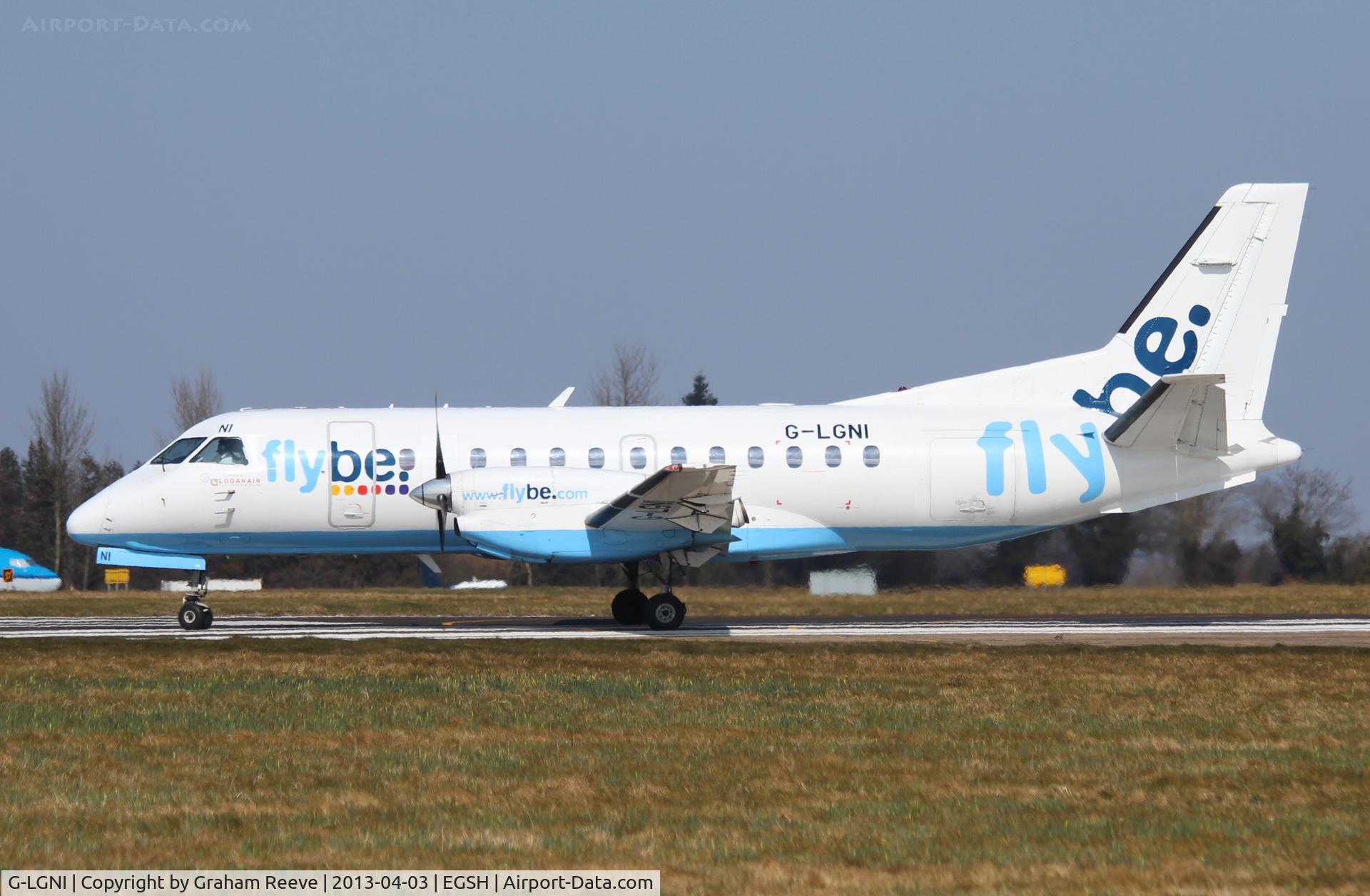 G-LGNI, 1989 Saab 340B C/N 340B-160, About to depart.