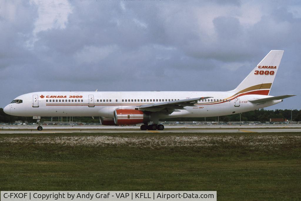 C-FXOF, 1990 Boeing 757-28A C/N 24544, Canada 3000 757-200