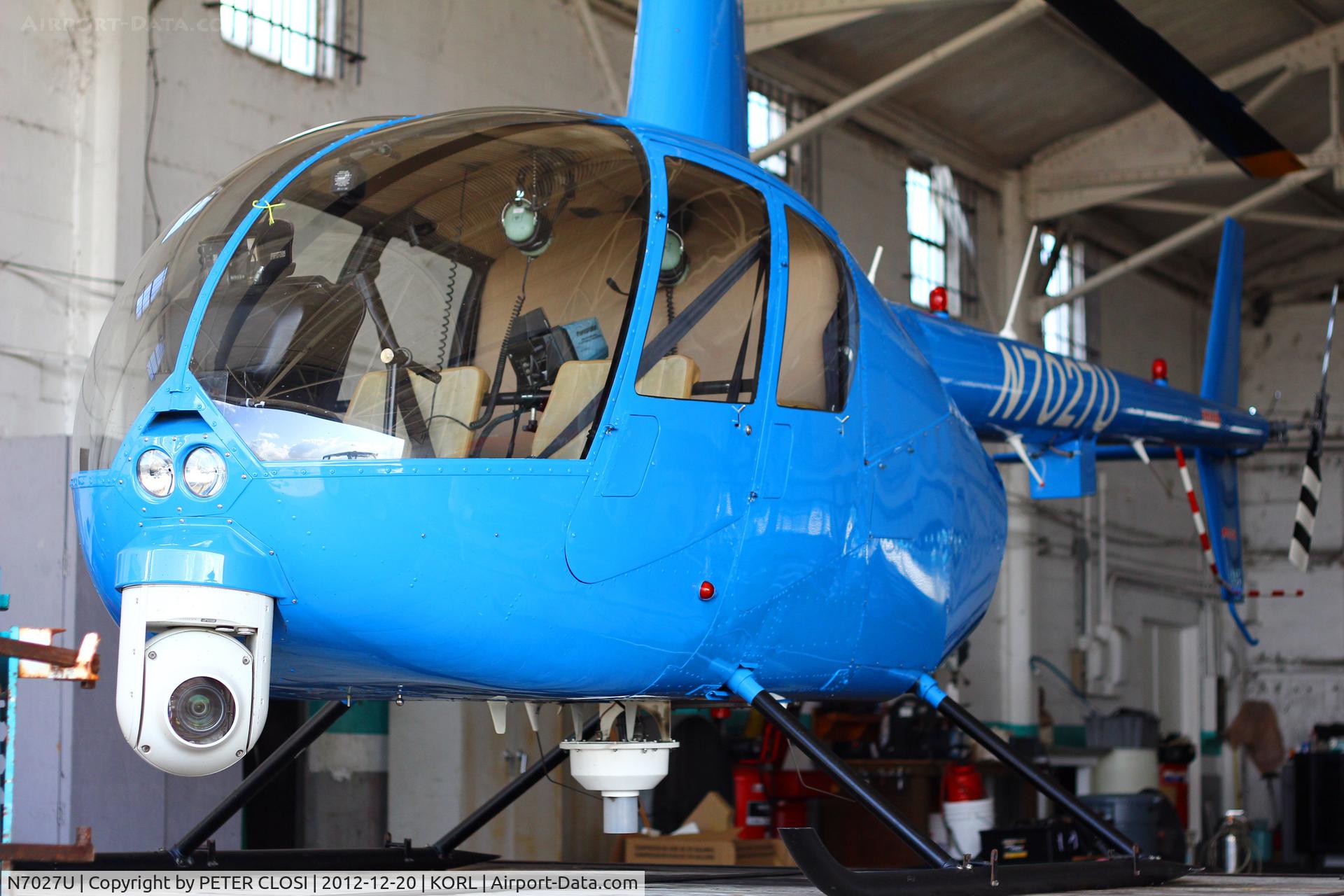 N7027U, 1998 Robinson R44 C/N 0514, Sky13 is staring at you from the Showalter hangar. Yes, you.