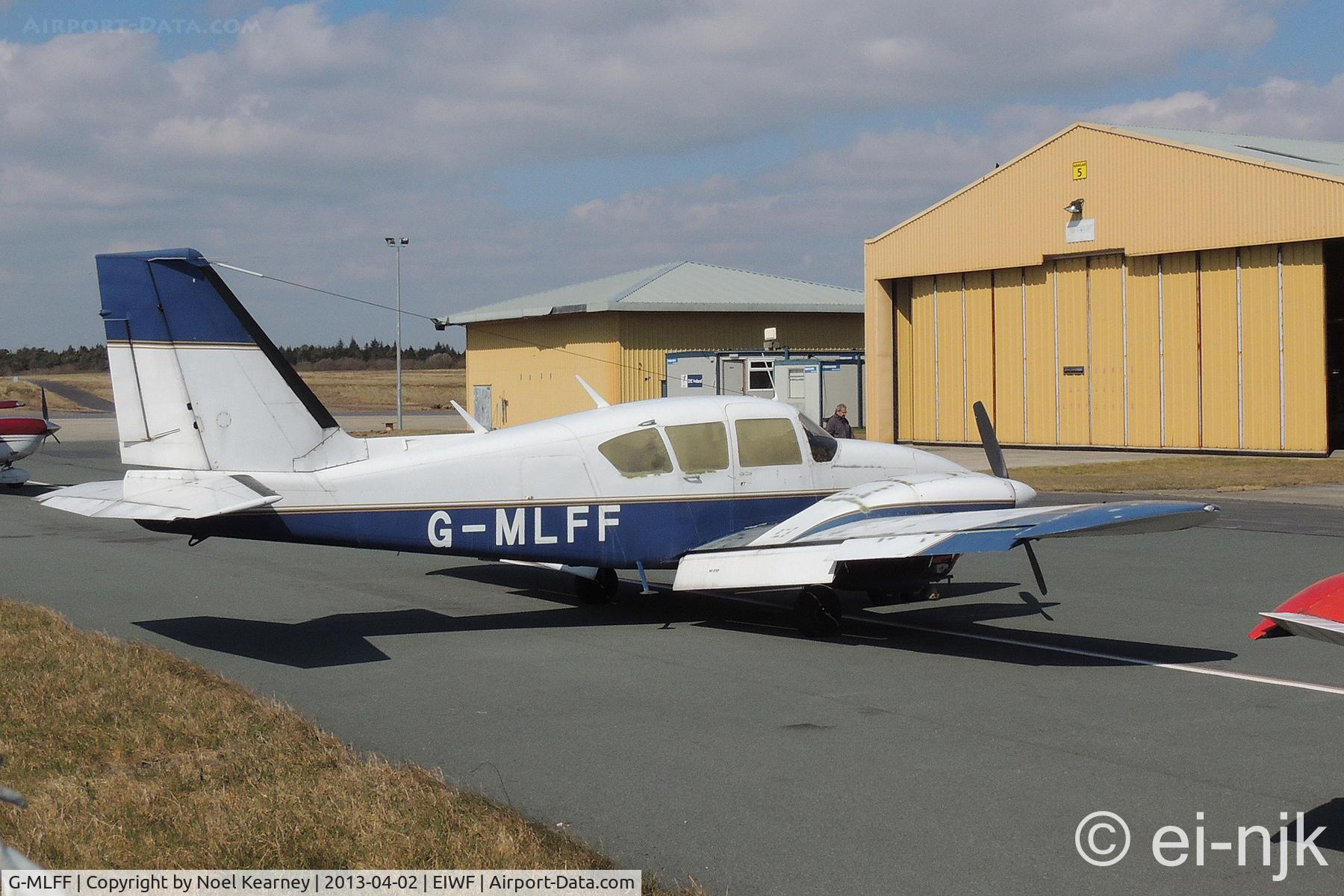 G-MLFF, 1973 Piper PA-23-250 Aztec E C/N 27-7305194, Photographed on the light aircraft ramp at Waterford Airport. (C of A expired 2008)