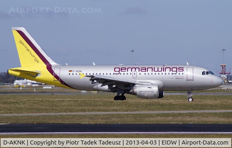 D-AKNK, 1999 Airbus A319-112 C/N 1077, Dublin