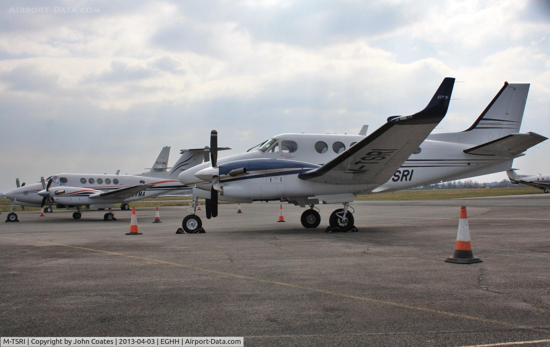 M-TSRI, Hawker Beechcraft C90GTI King Air C/N LJ-2033, Parked at Sigs with G-BVMA