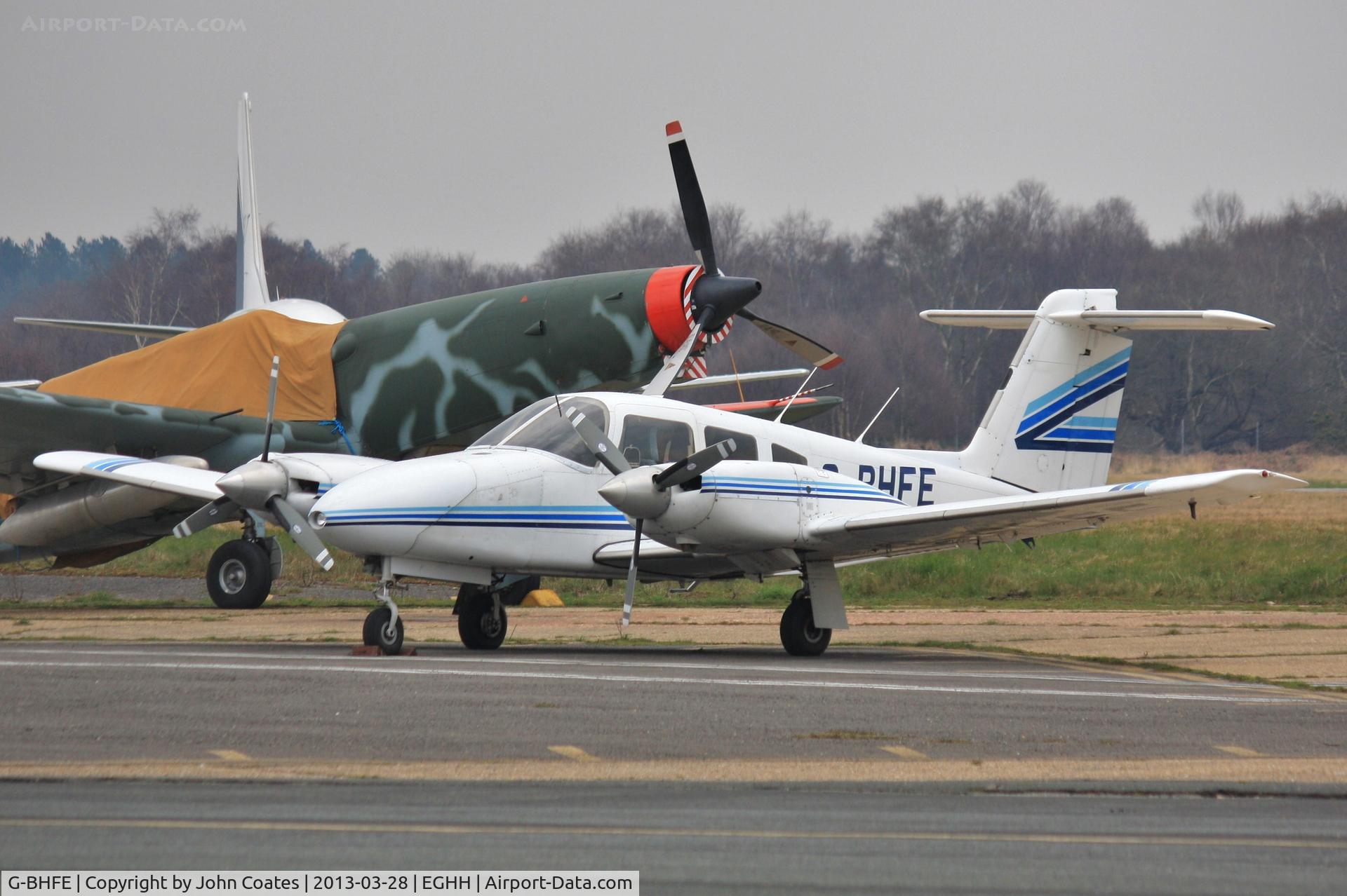 G-BHFE, 1979 Piper PA-44-180 Seminole C/N 44-7995324, Visitor parked at Airtime North