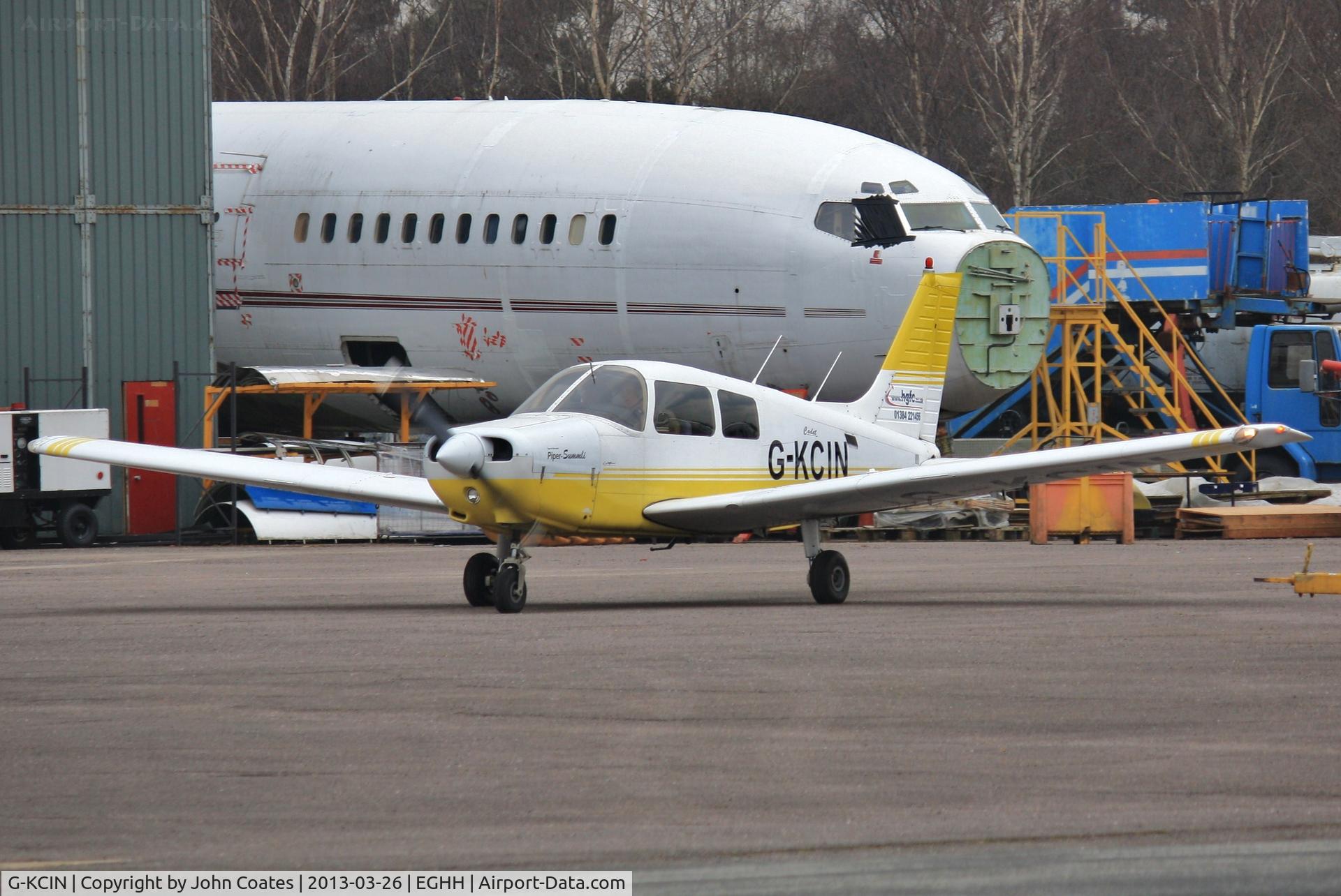 G-KCIN, 1989 Piper PA-28-161 Cadet C/N 2841102, Visitor to European apron