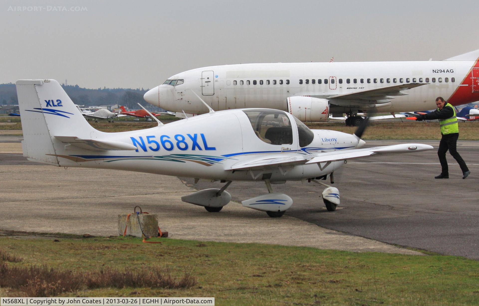 N568XL, 2007 Liberty XL-2 C/N 0053, Being expertly parked at BHL