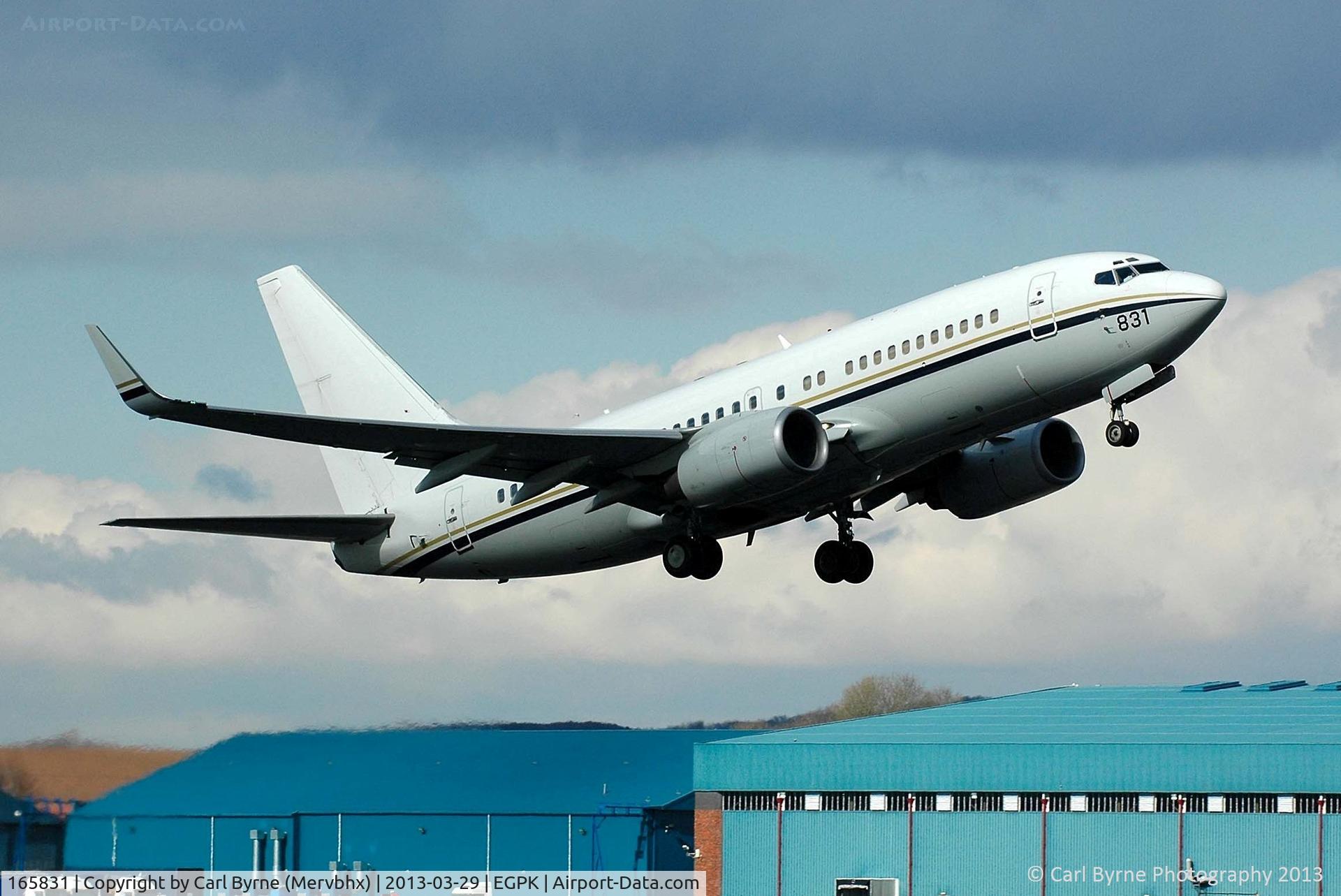 165831, 2000 Boeing C-40A Clipper (737-fAF) C/N 30200, Taken from 'The Mound'.